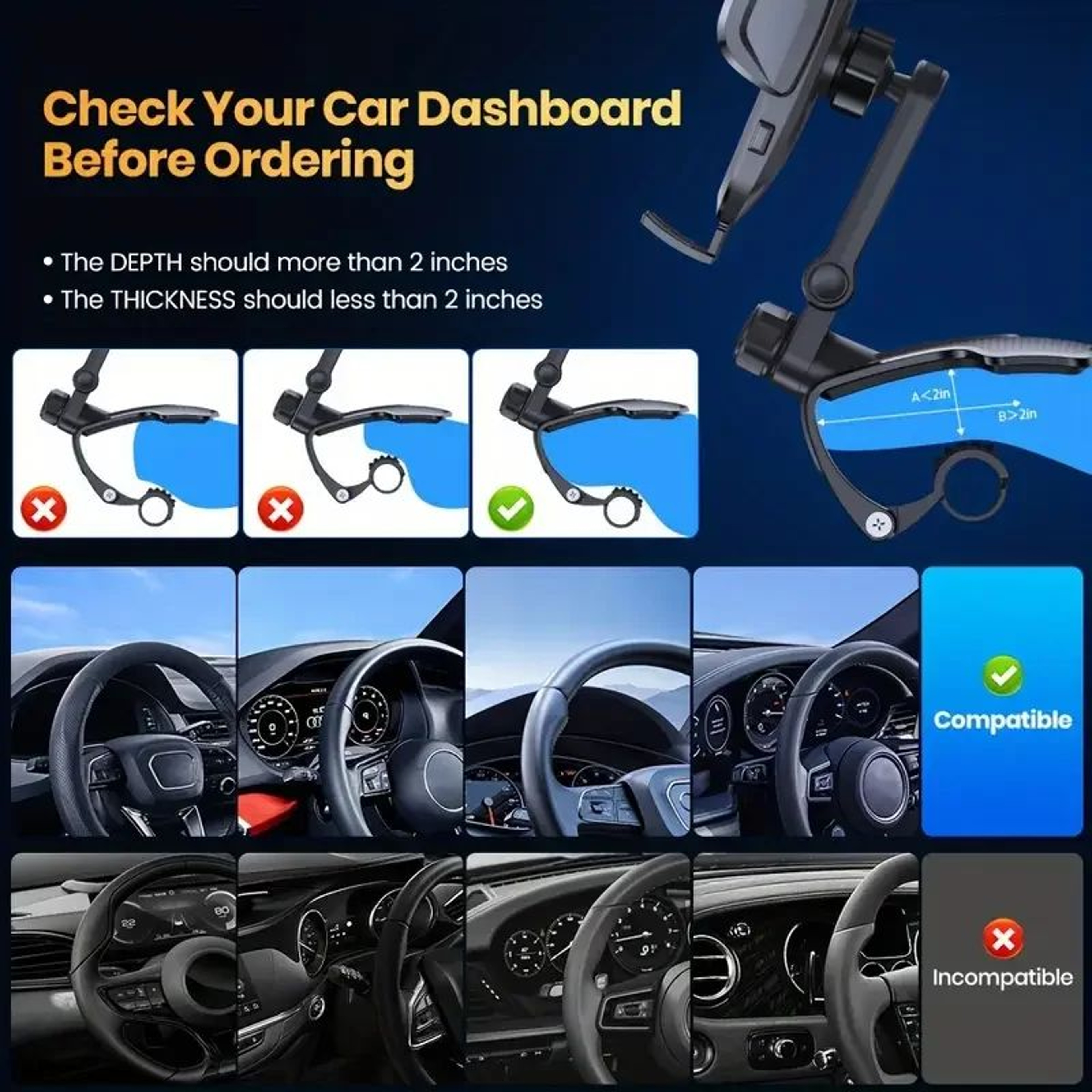 Multifunction Dashboard Car Phone Holder 4