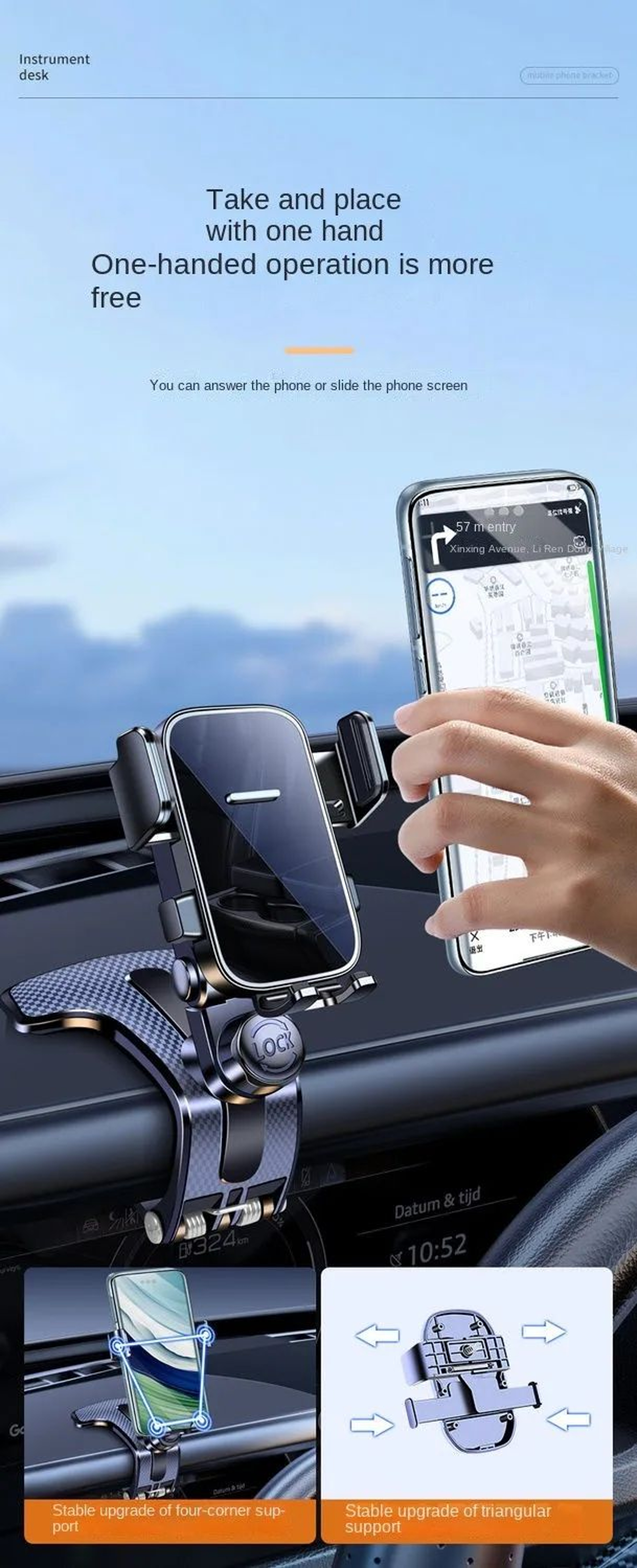 Multifunction Dashboard Car Phone Holder 6