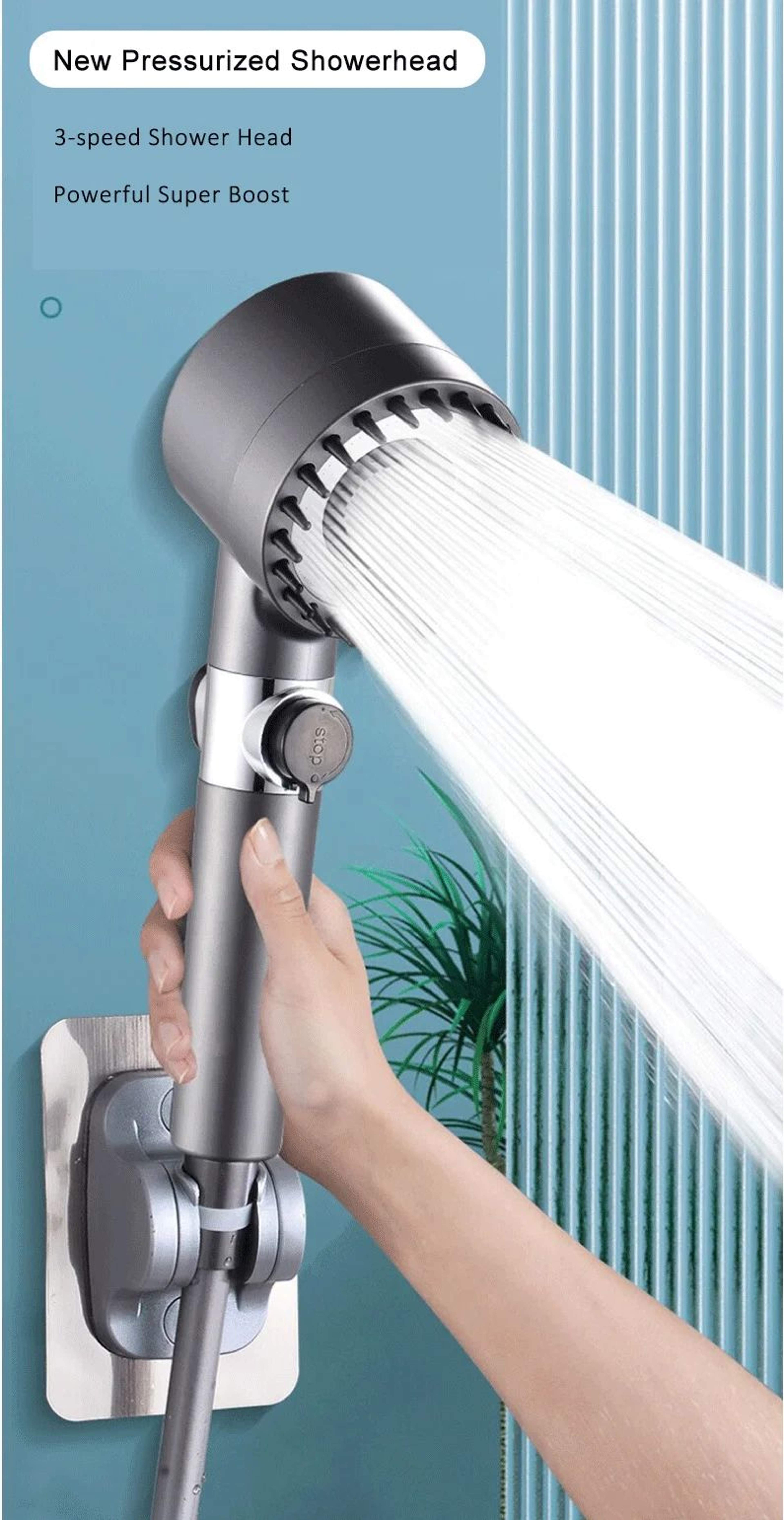 High Pressure Shower Head With Massage Brush 6