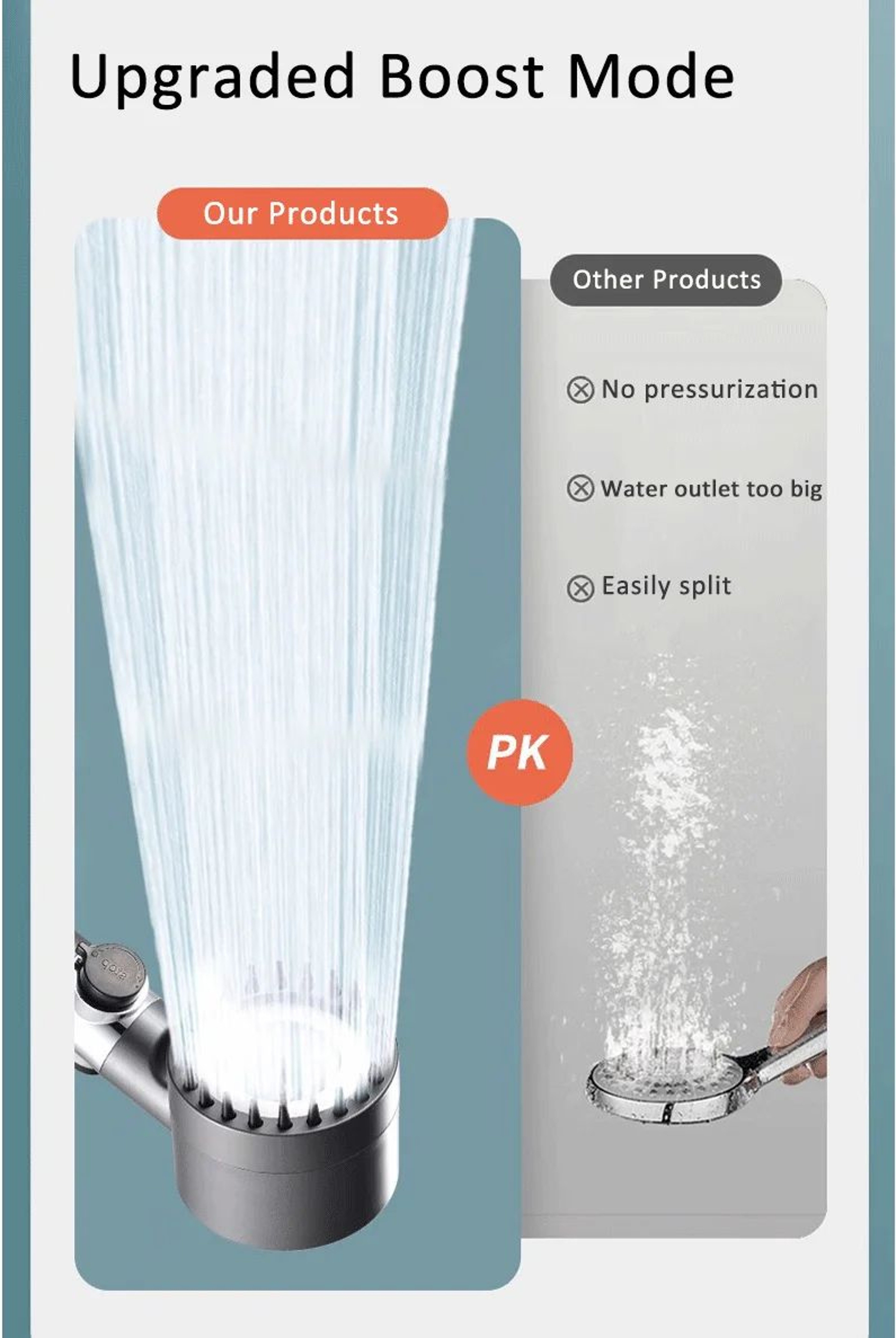 High Pressure Shower Head With Massage Brush 8