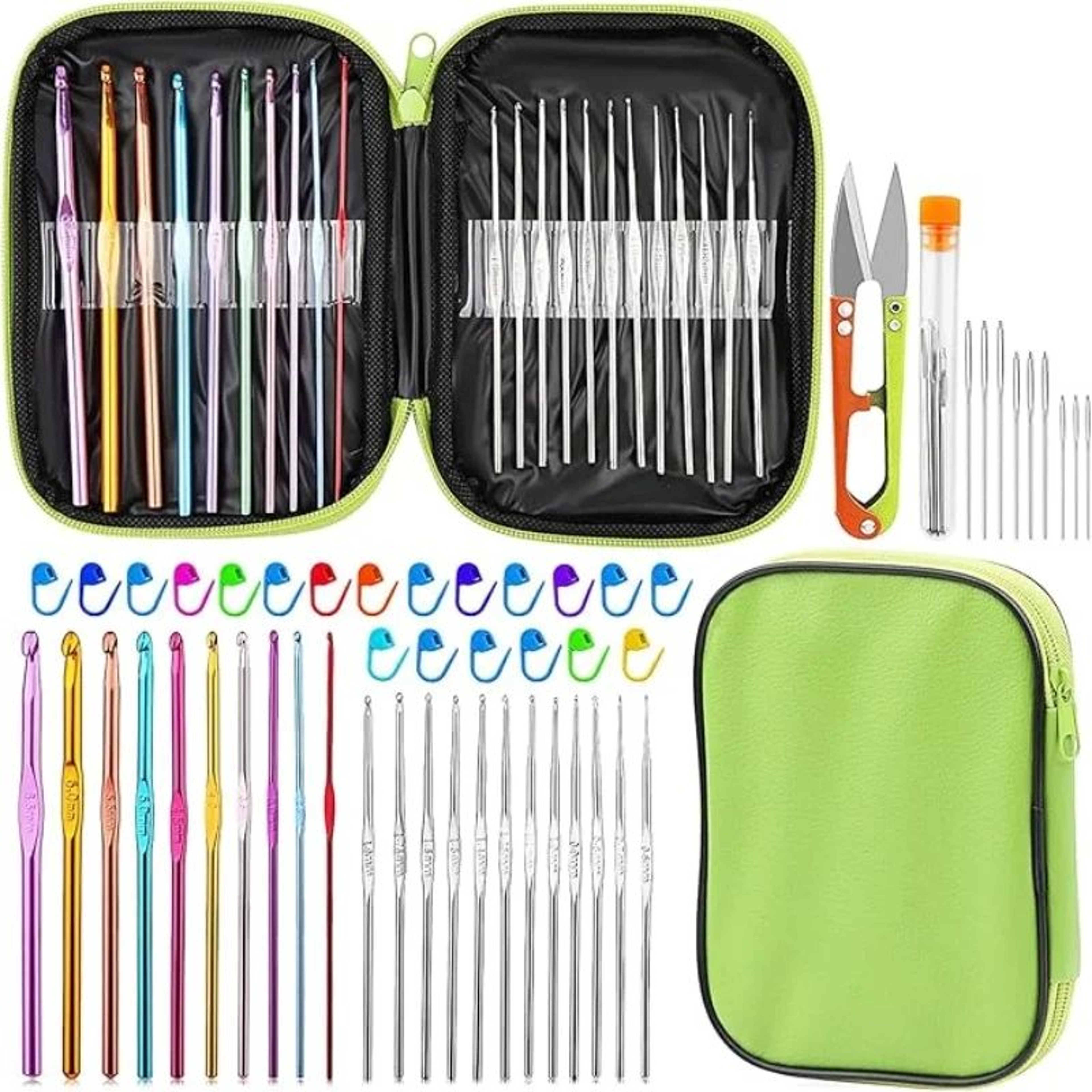 54 Piece Crochet Needle Kit With Case 0