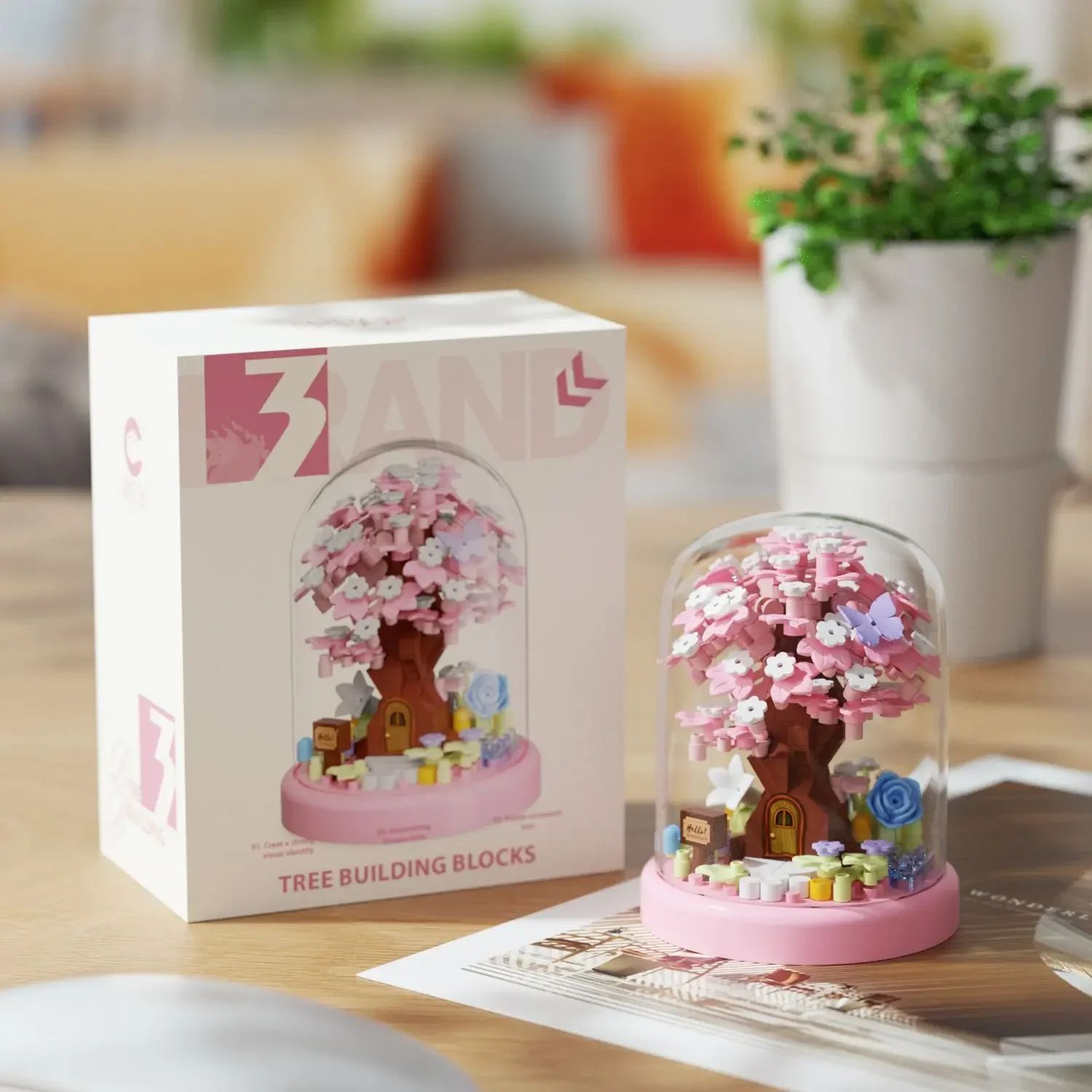 Mini Sakura Tree Block Model 9