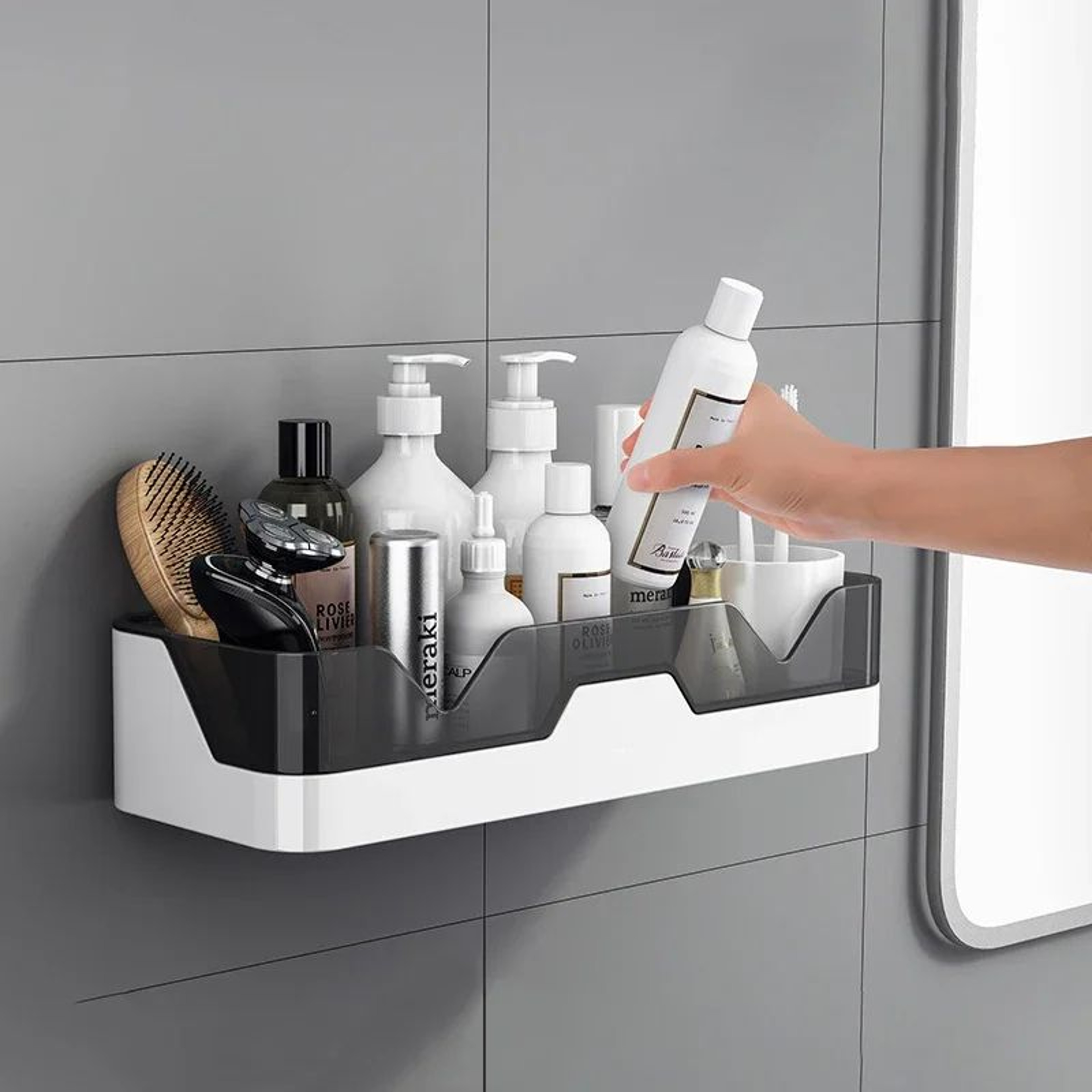 No Drill Shower Corner Shelf 1