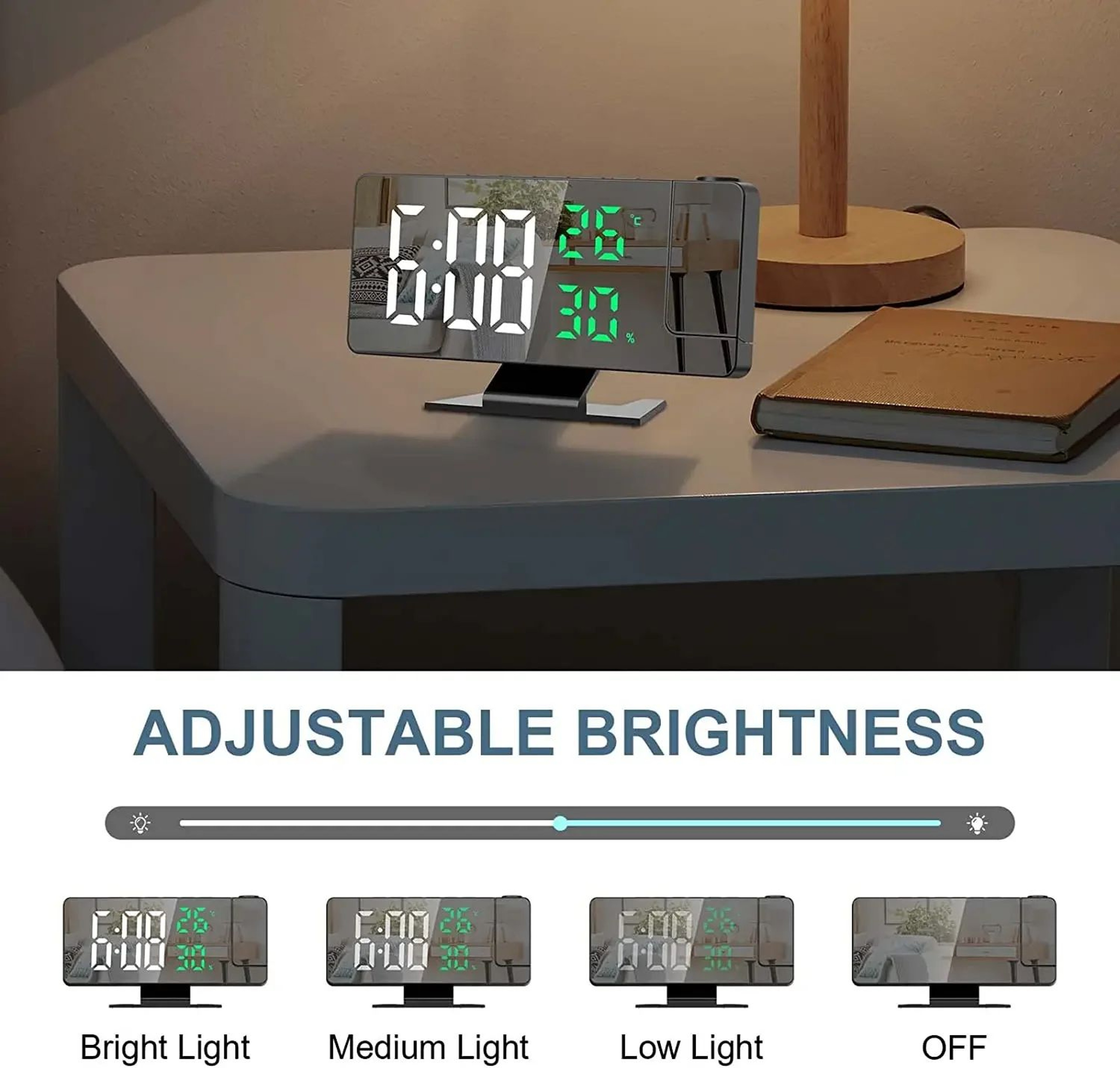 LED Projection Alarm Clockf Or Home 7