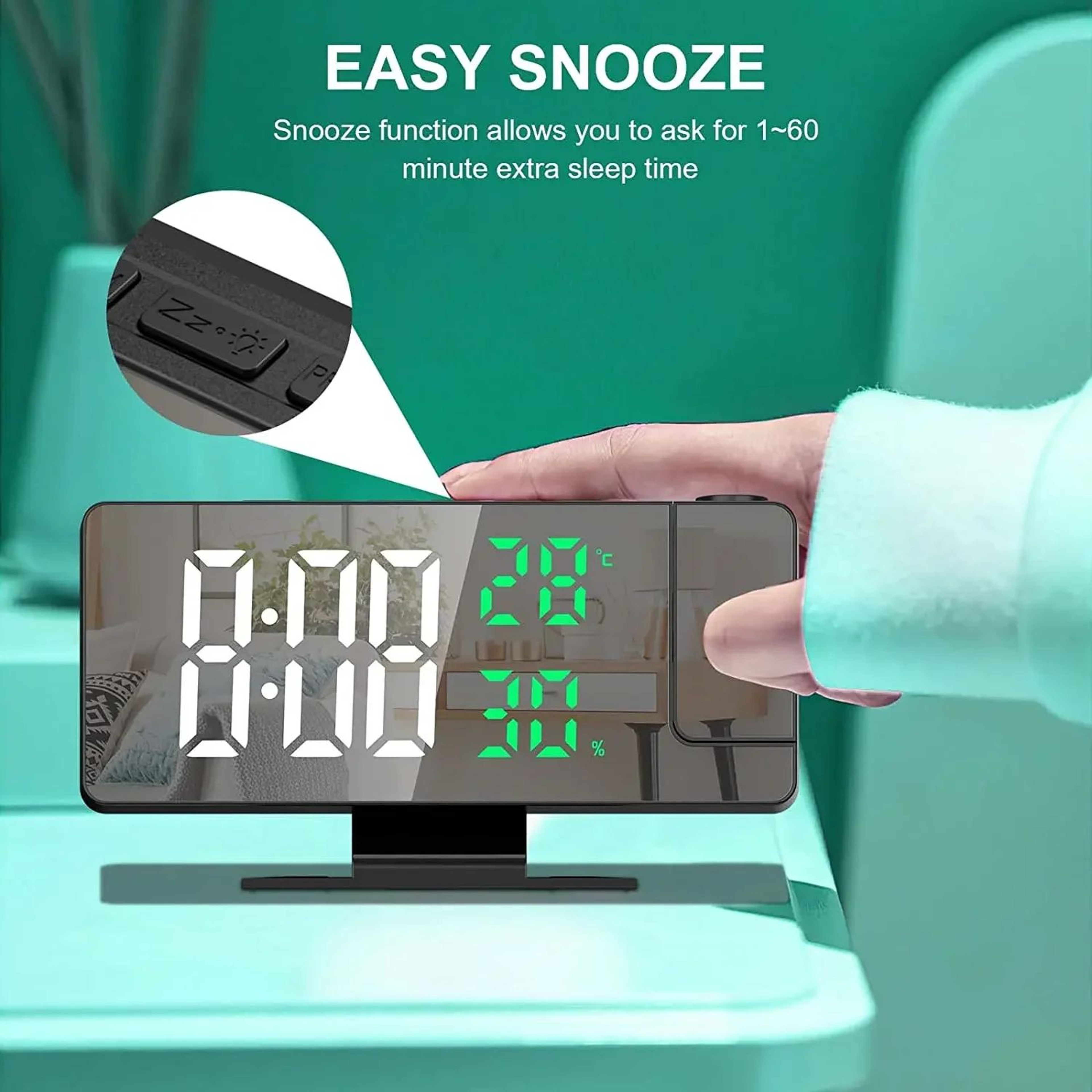 LED Projection Alarm Clockf Or Home 8