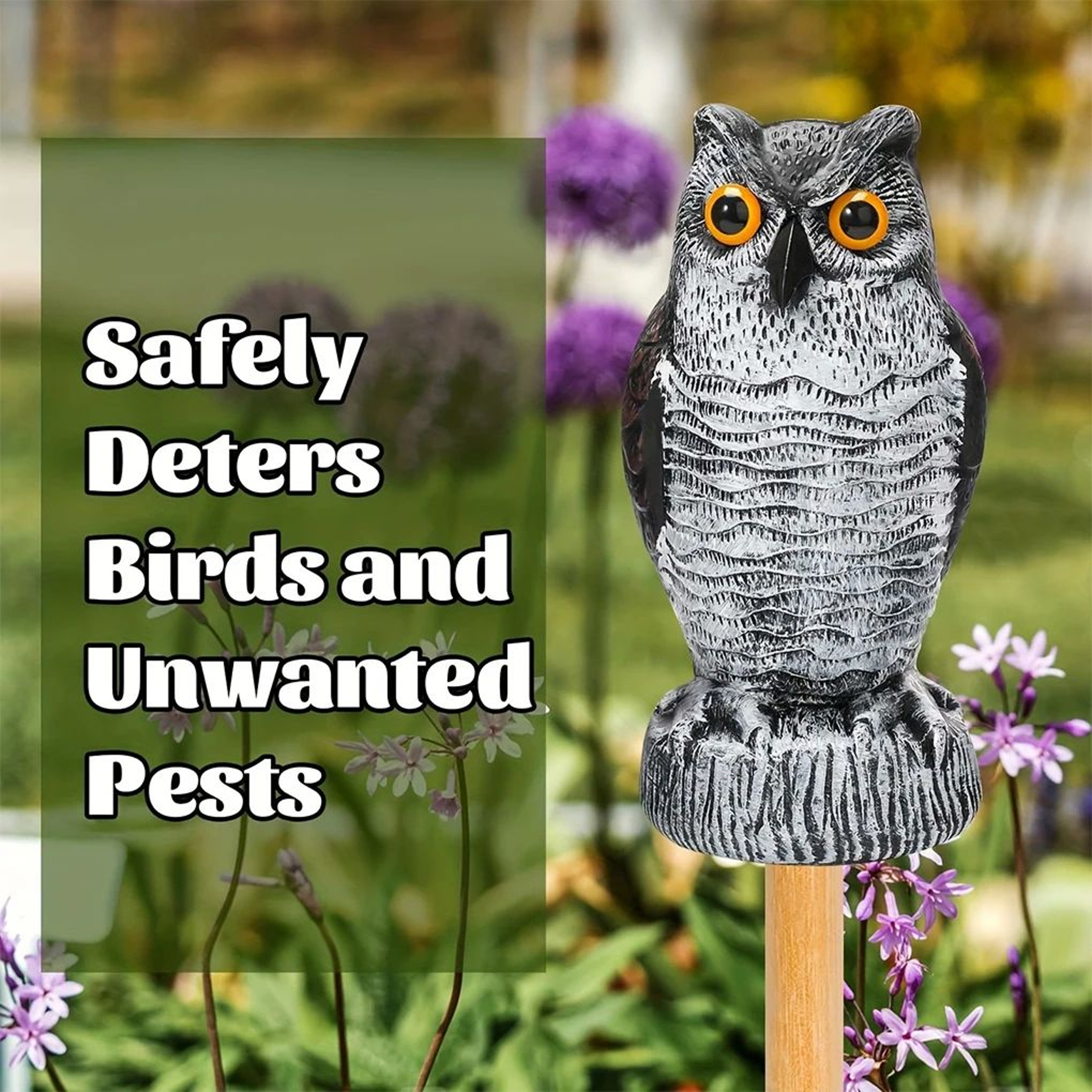 Solar Owl Bird Scare Decoy 4