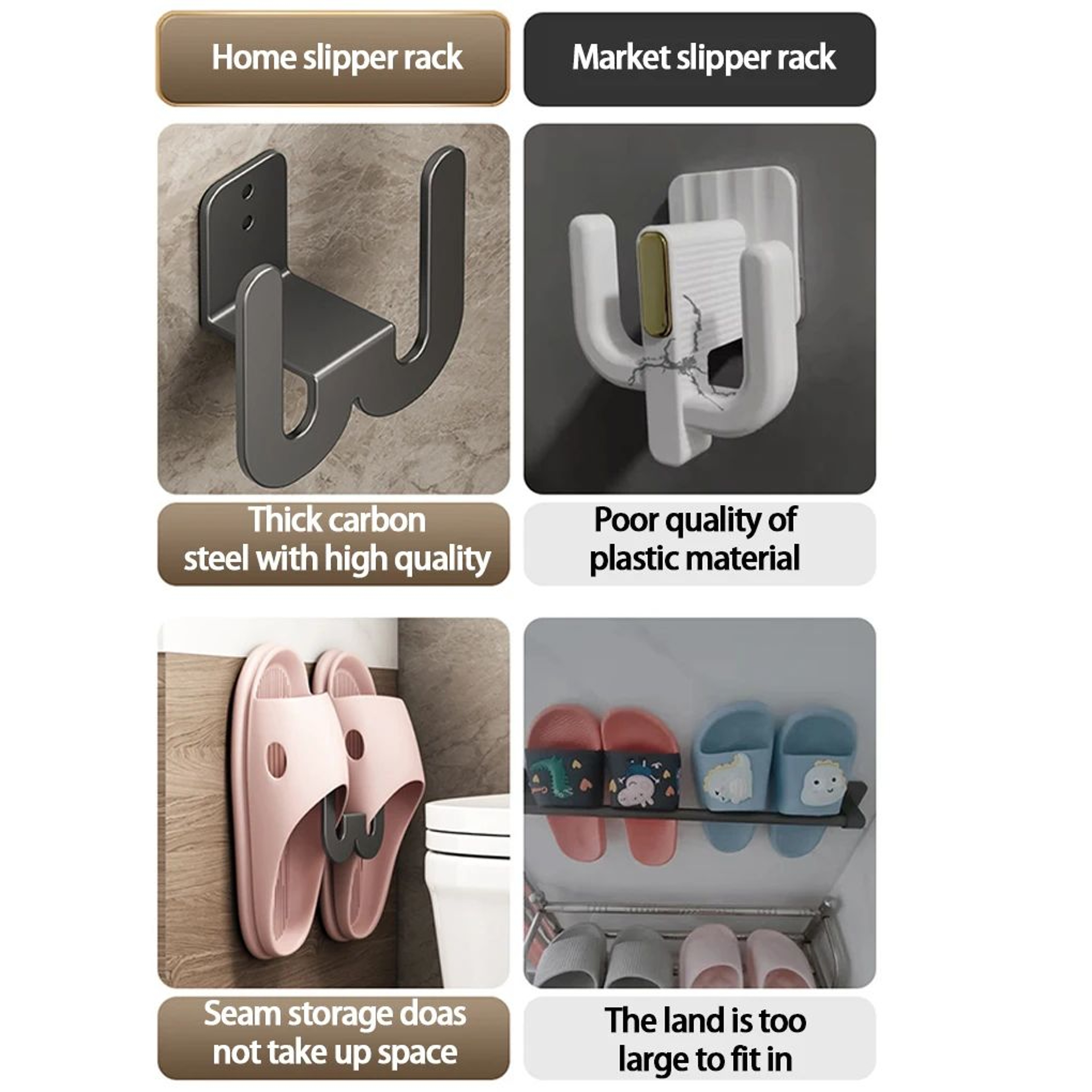 Wall Mounted Slipper Shoe Organizer 7