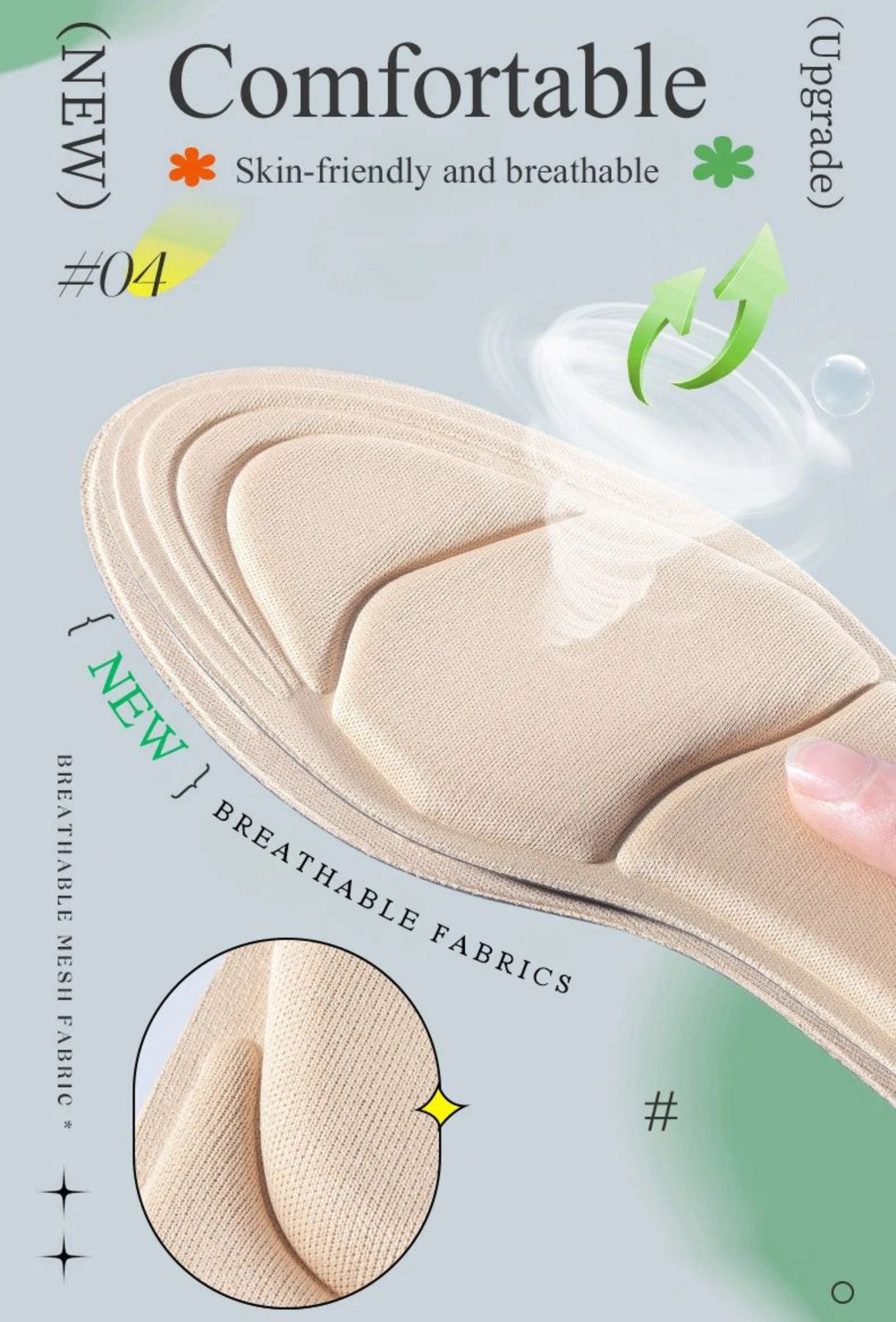 Memory Foam High Heel Comfort Insoles 9