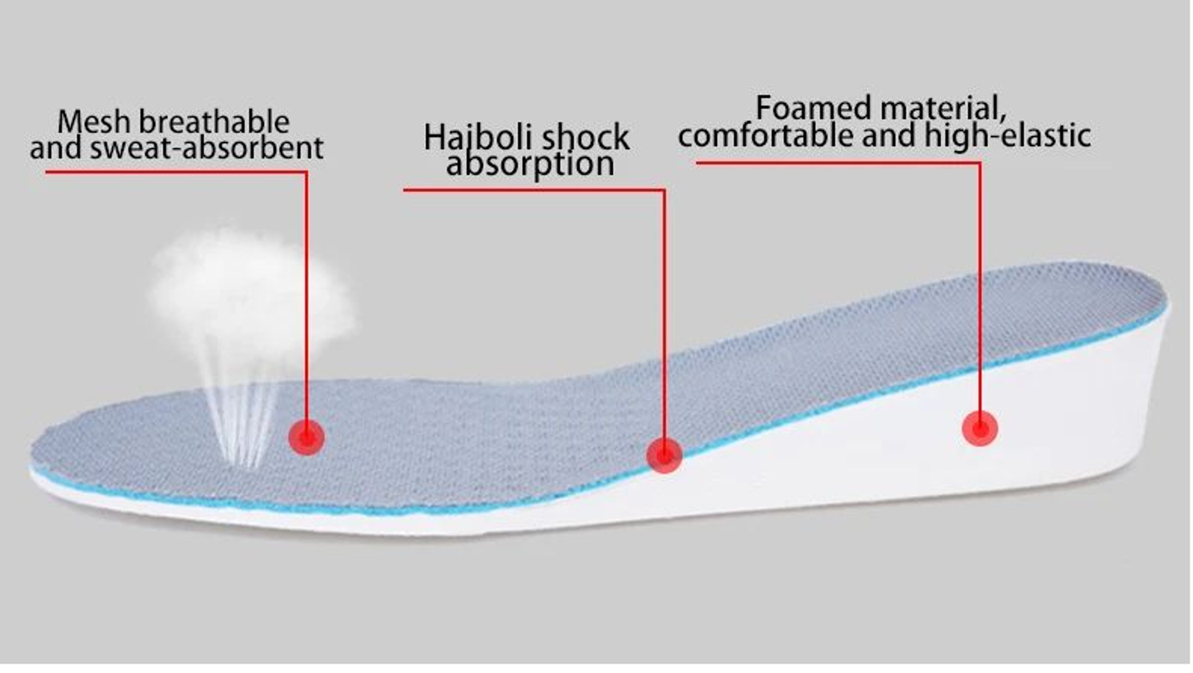Invisible Height Increase Arch Support Insoles 11