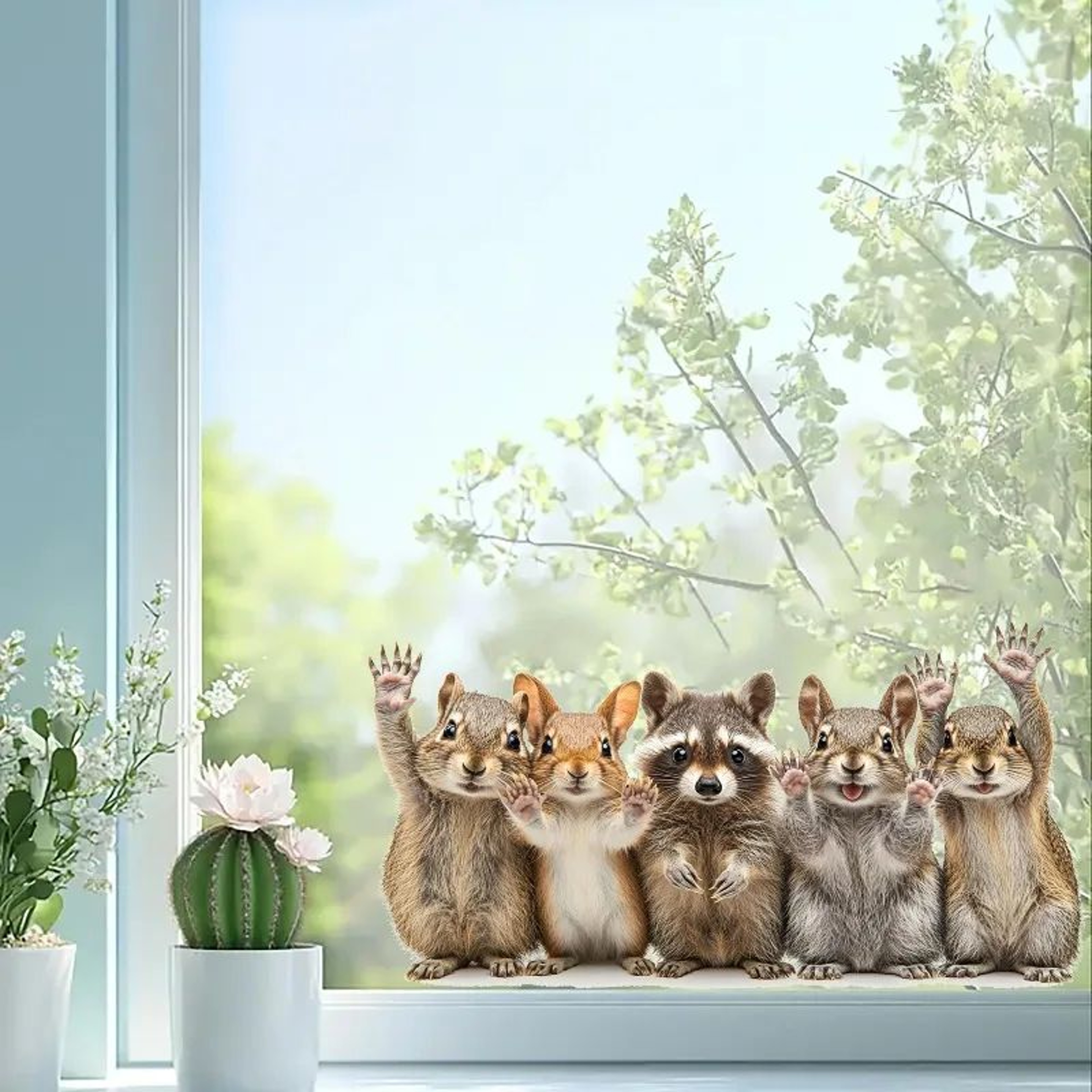 Cute Forest Animal Window Stickers 2