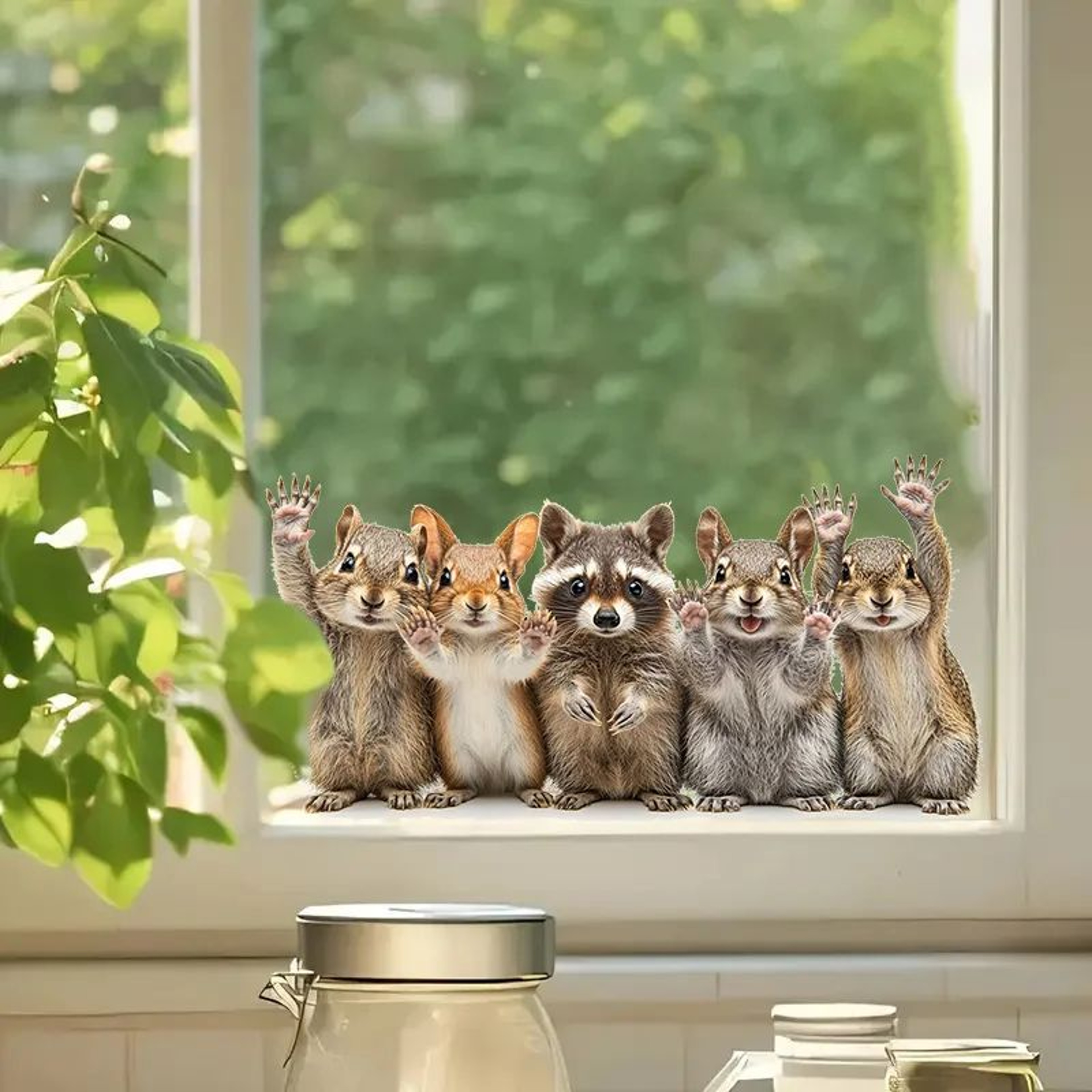 Cute Forest Animal Window Stickers 4