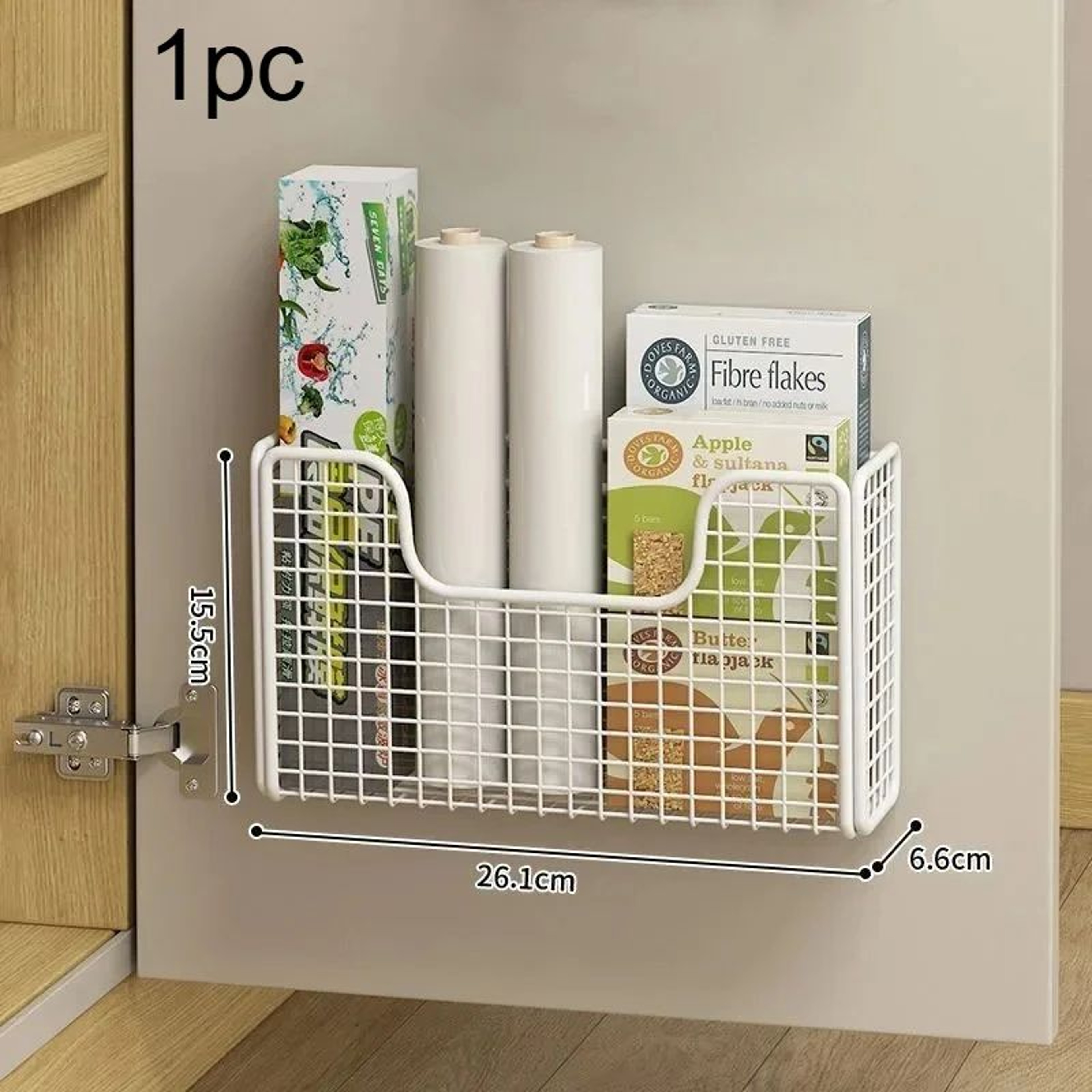 Punch Free Cabinet Door Storage Rack 6