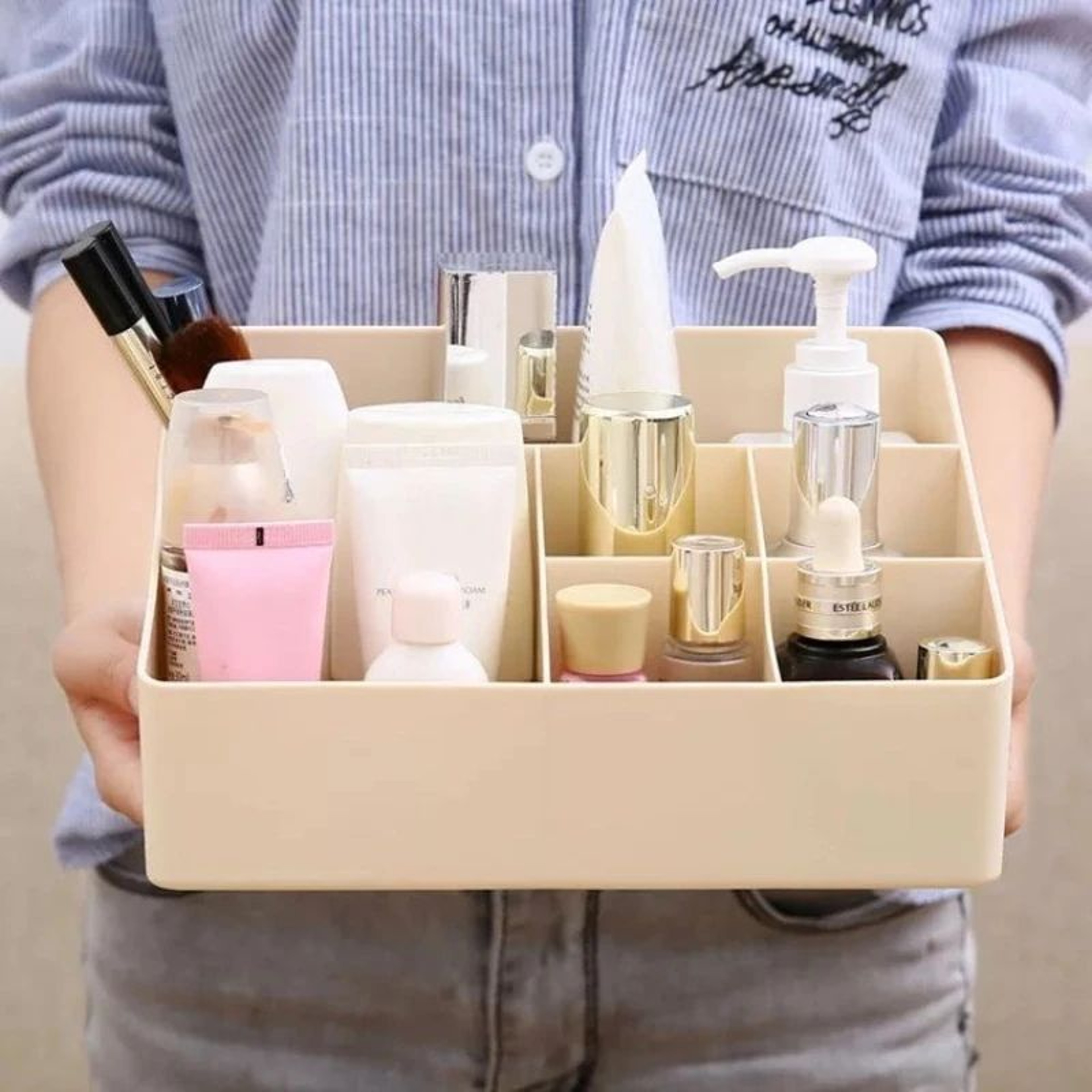 Multi Compartment Makeup Storage Organizer 2