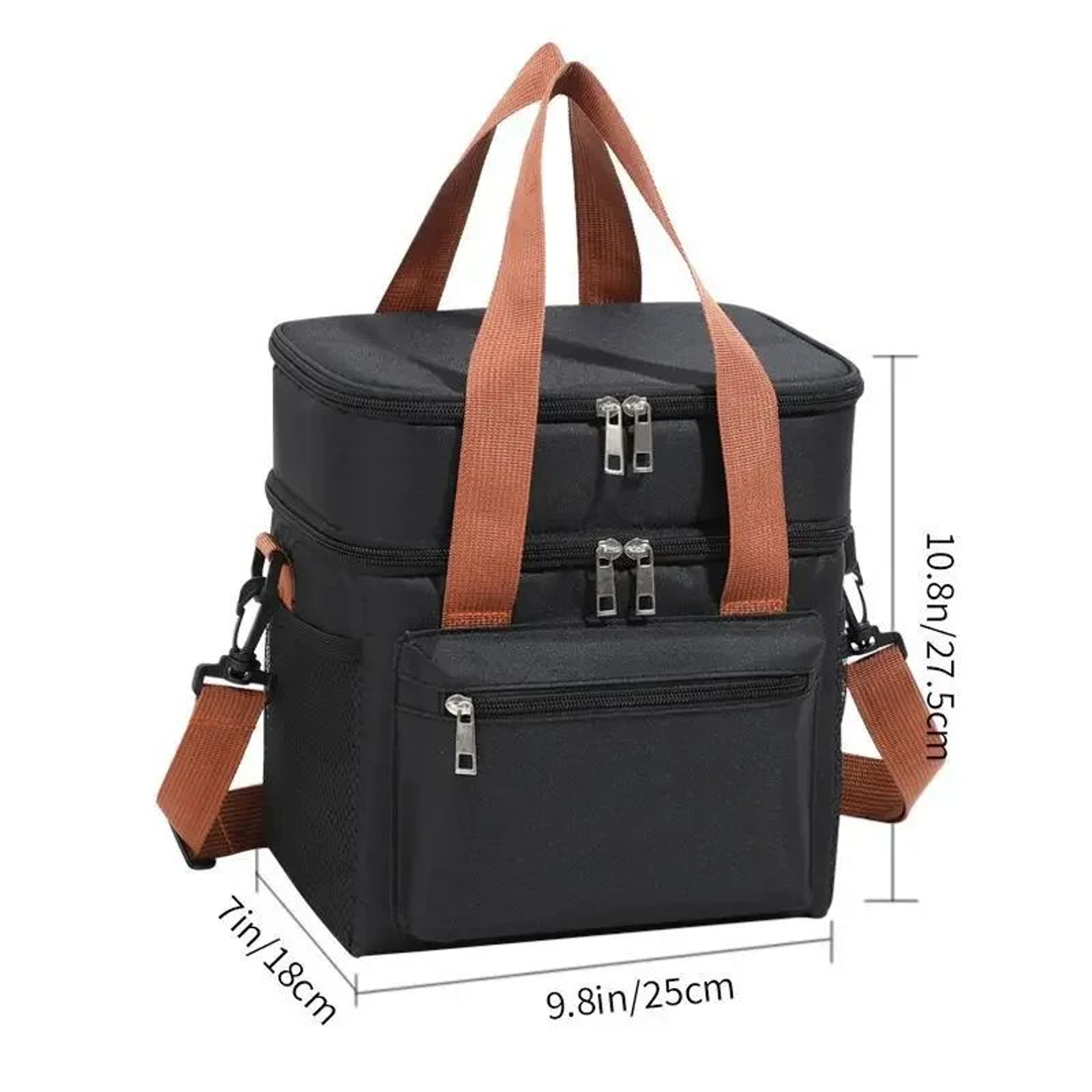 Double Layer Large Capacity Thermal Lunch Bag 12