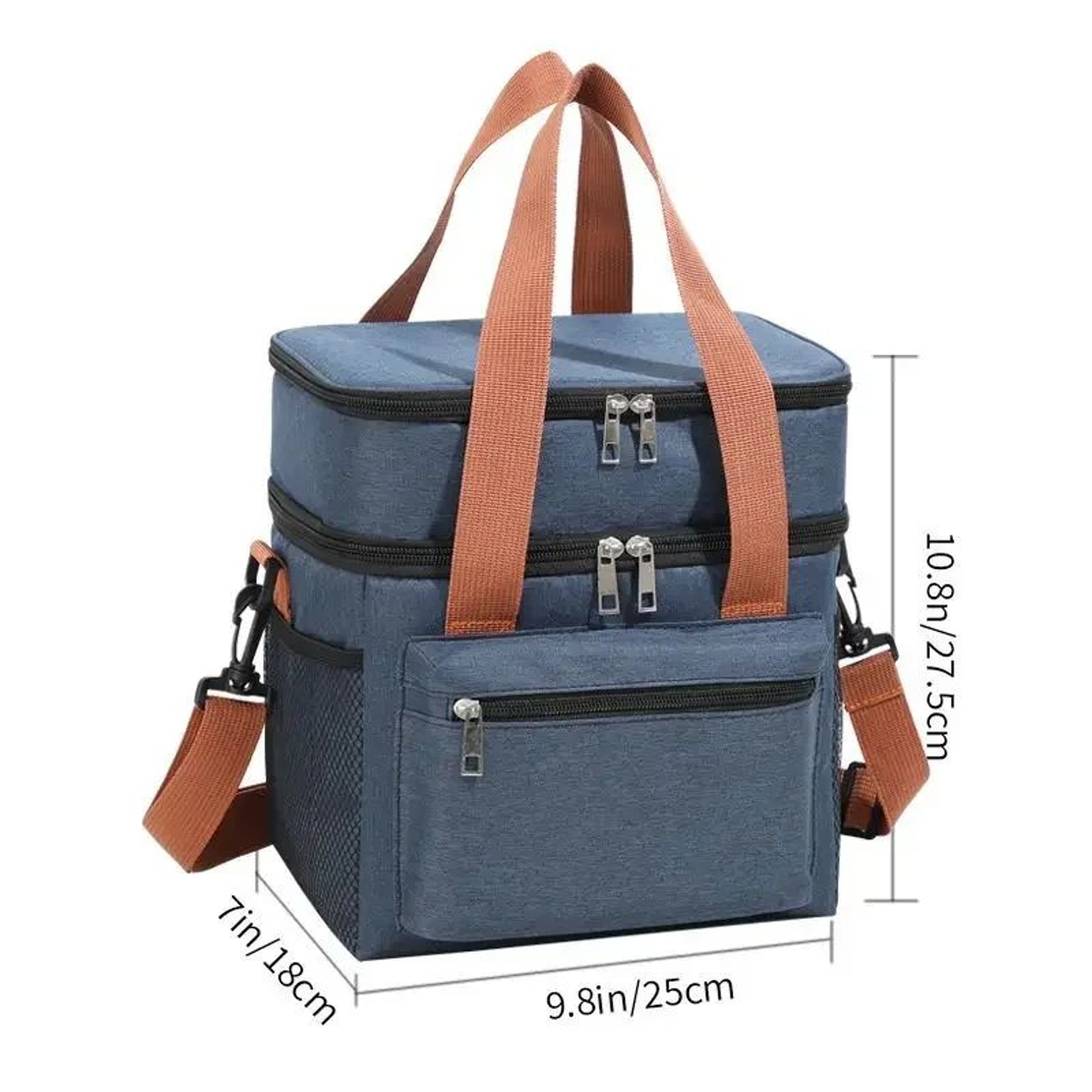 Double Layer Large Capacity Thermal Lunch Bag 11