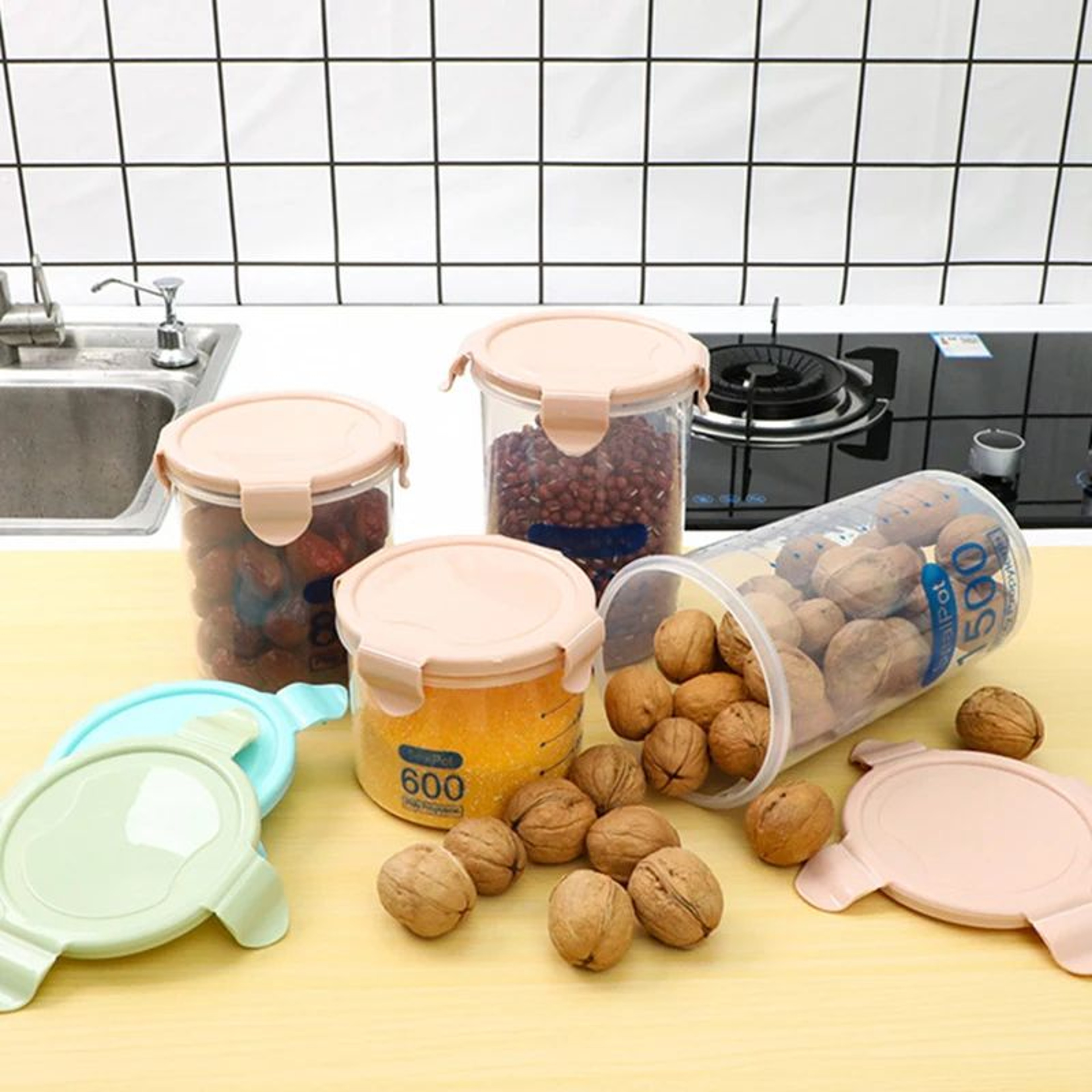 Airtight Kitchen Storage Jar Set 8