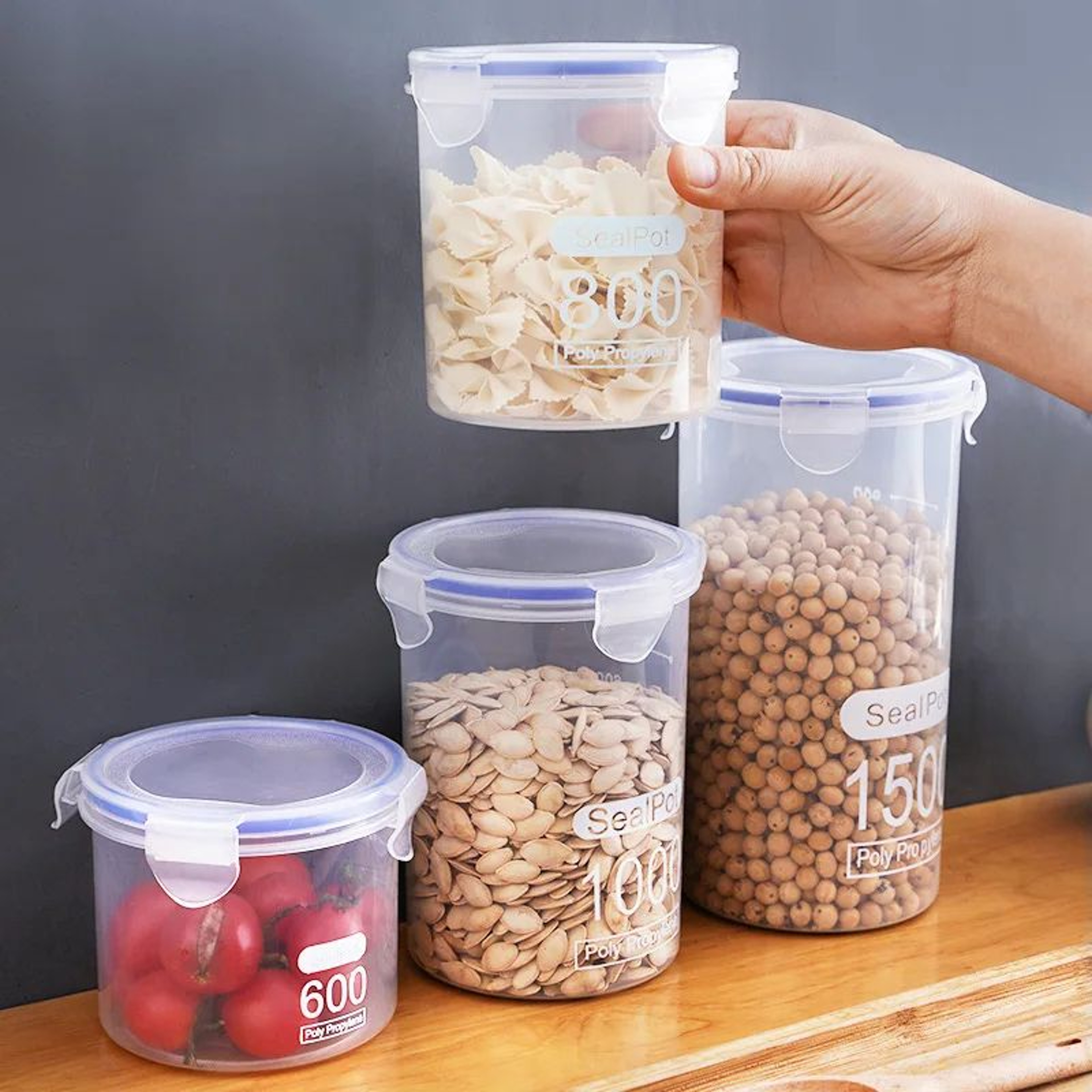 Transparent Airtight Food Storage Jar Set 1