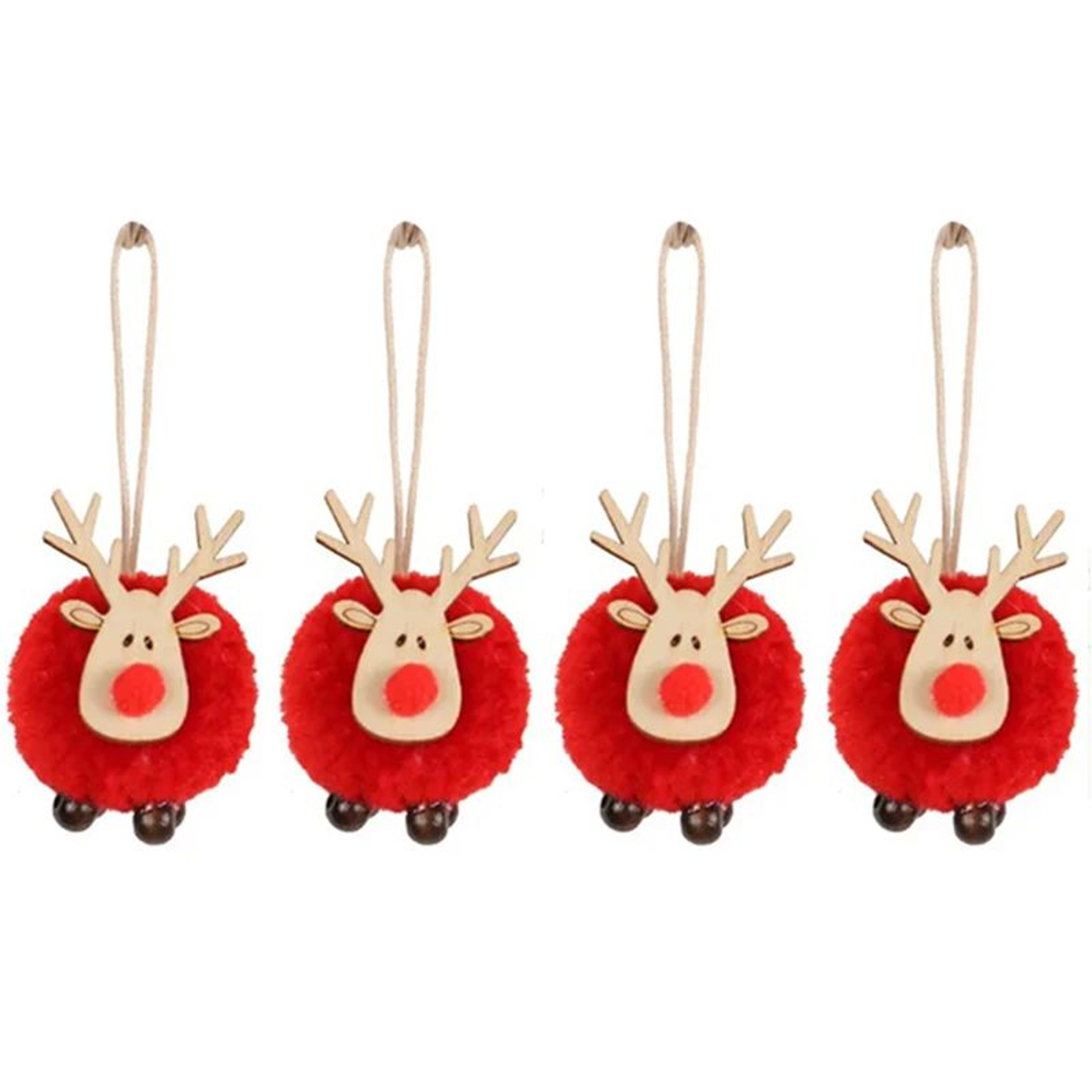 Felt Christmas Elk Tree Ornament Set 8
