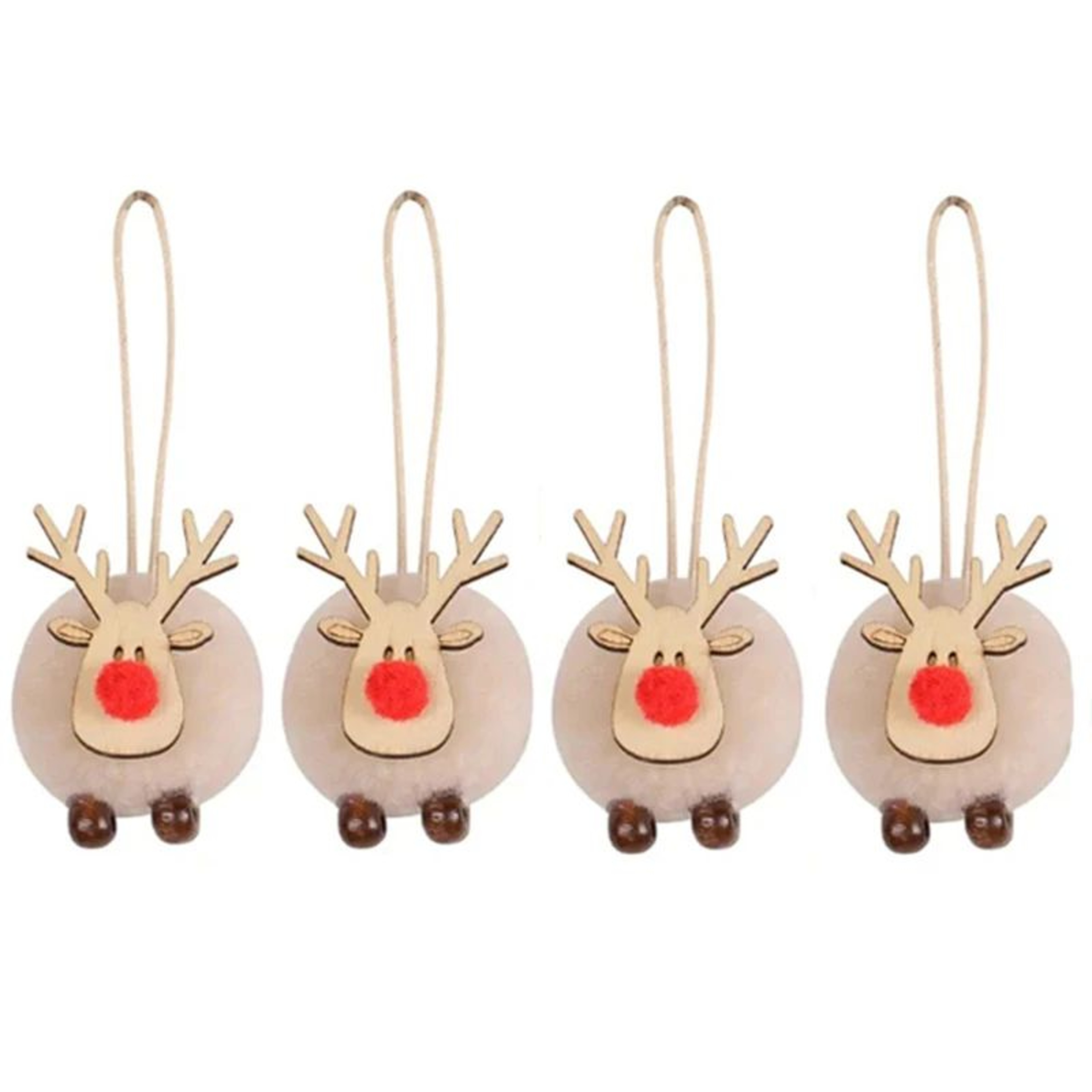 Felt Christmas Elk Tree Ornament Set 9