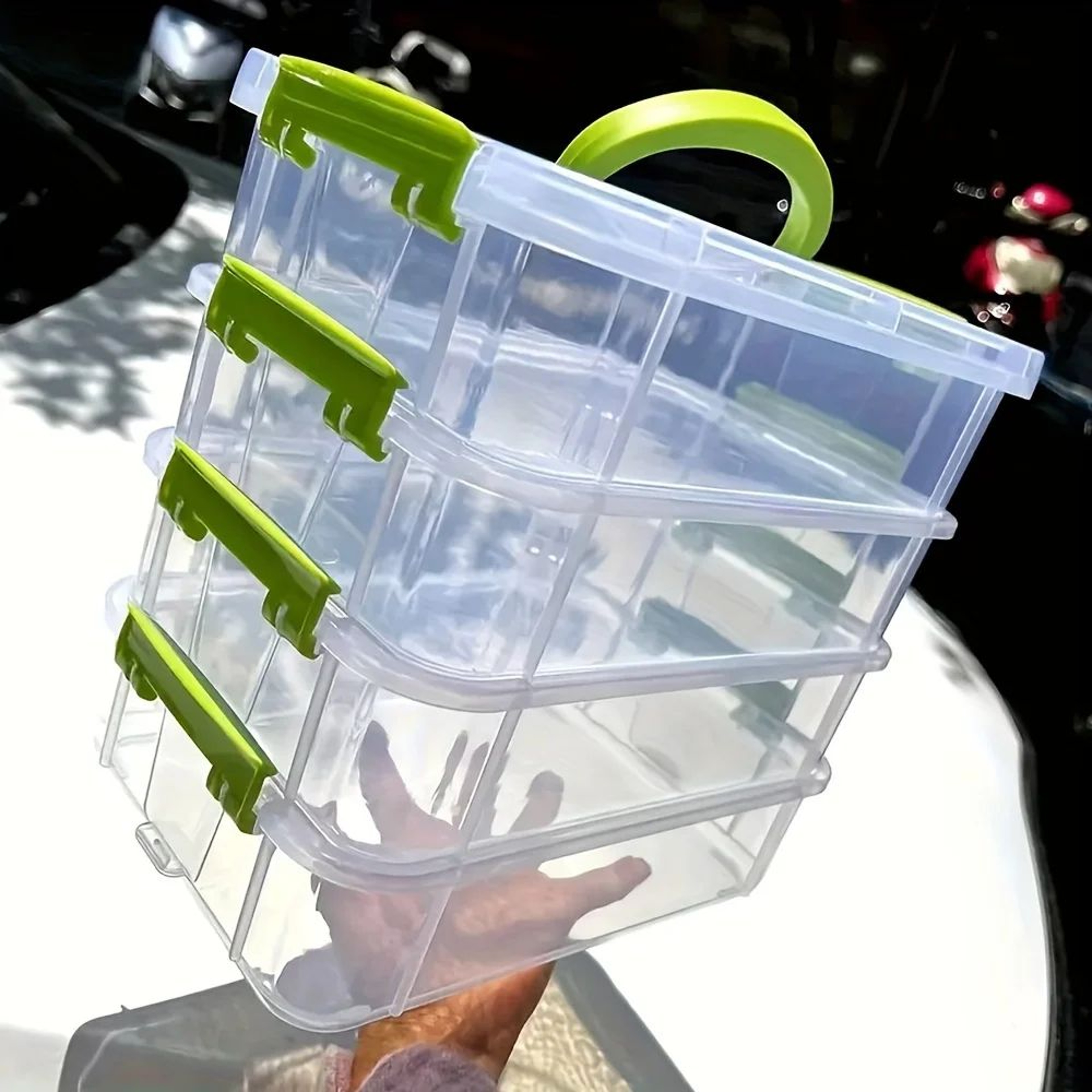 4 Layer Transparent Storage Organizer Box 0