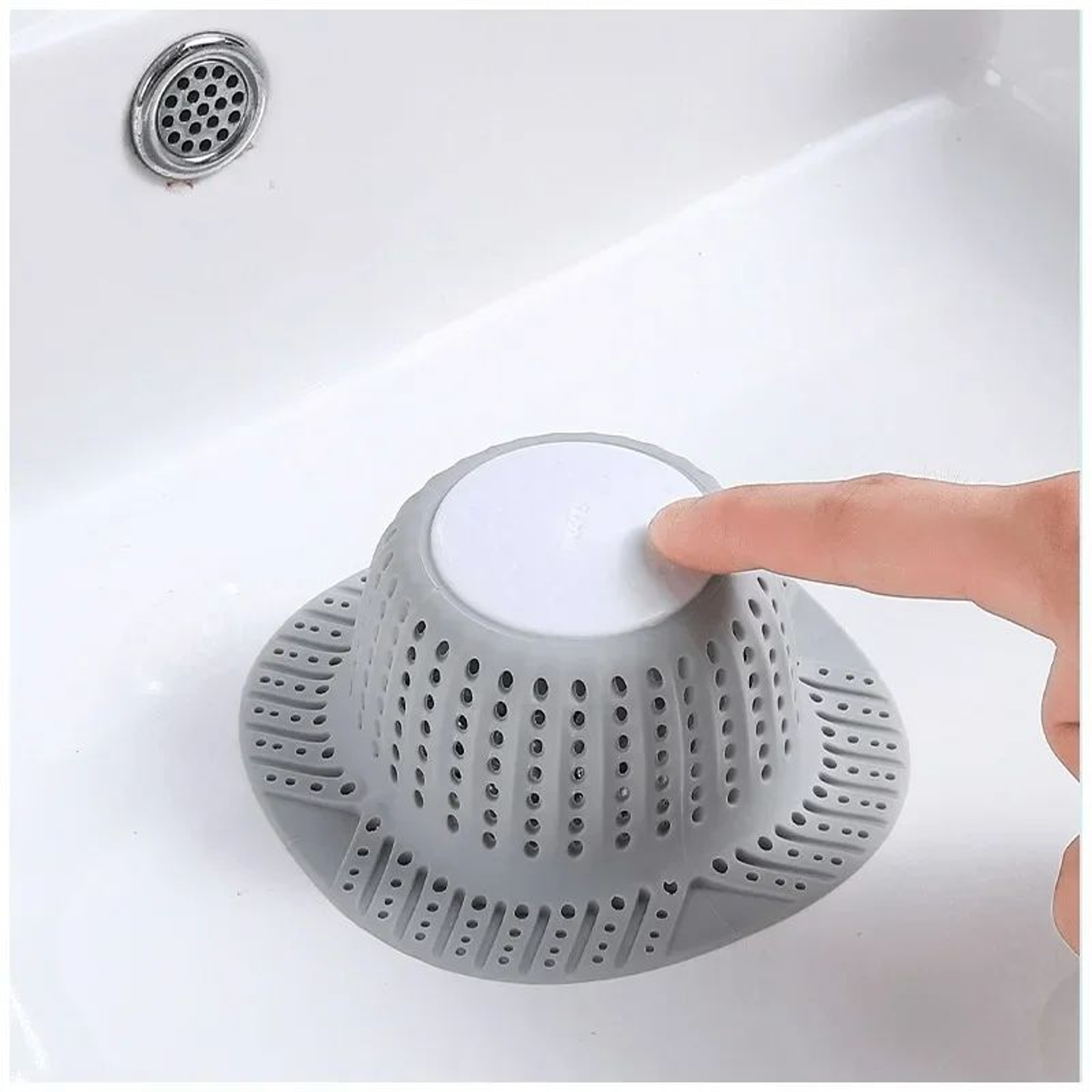 Silicone Bathroom Sink Hair Catcher 0