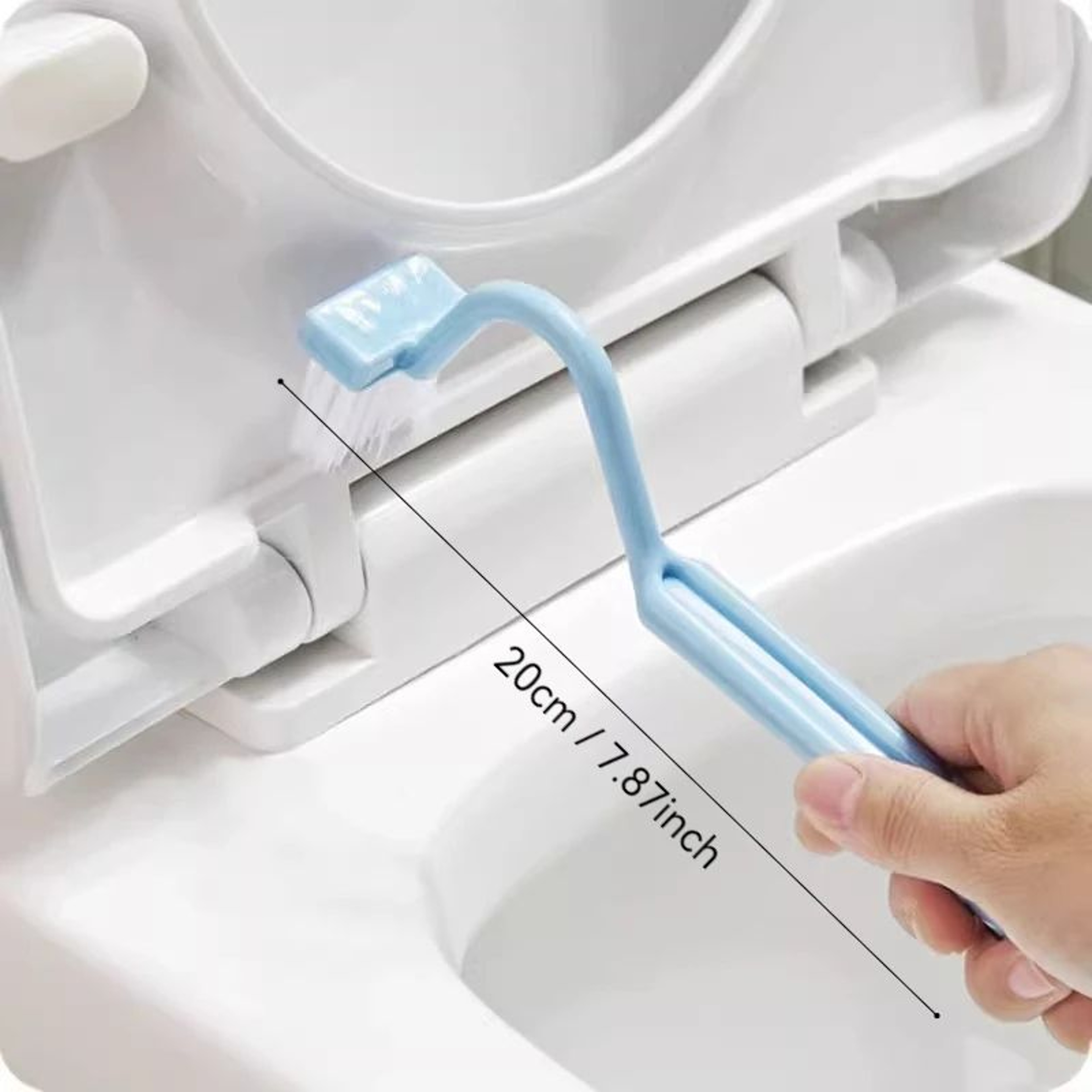123Piece Curved Long Handle Toilet Brush Set For Deep Bathroom Cleaning 4