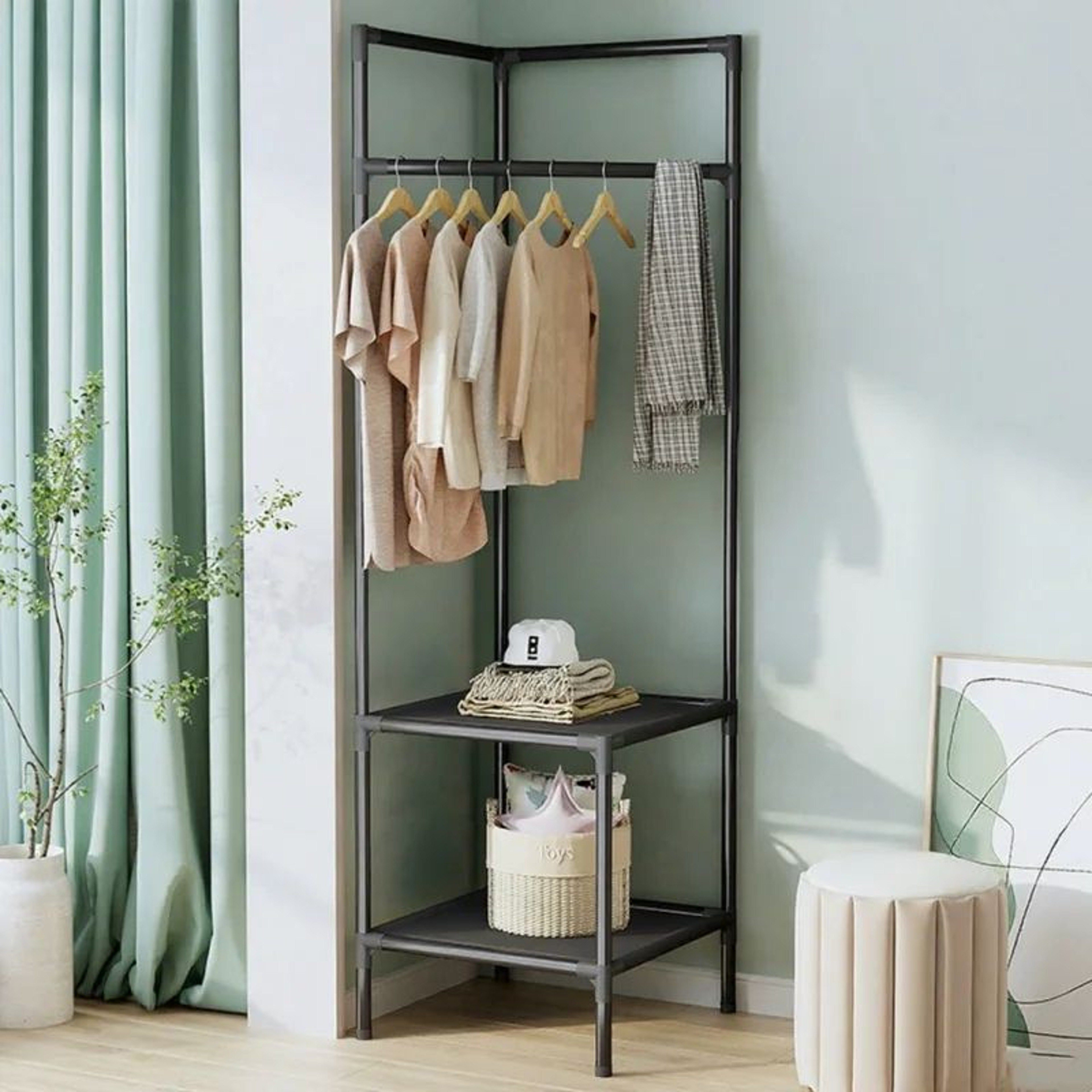 MultiLayer Corner Coat And Hat Rack 2