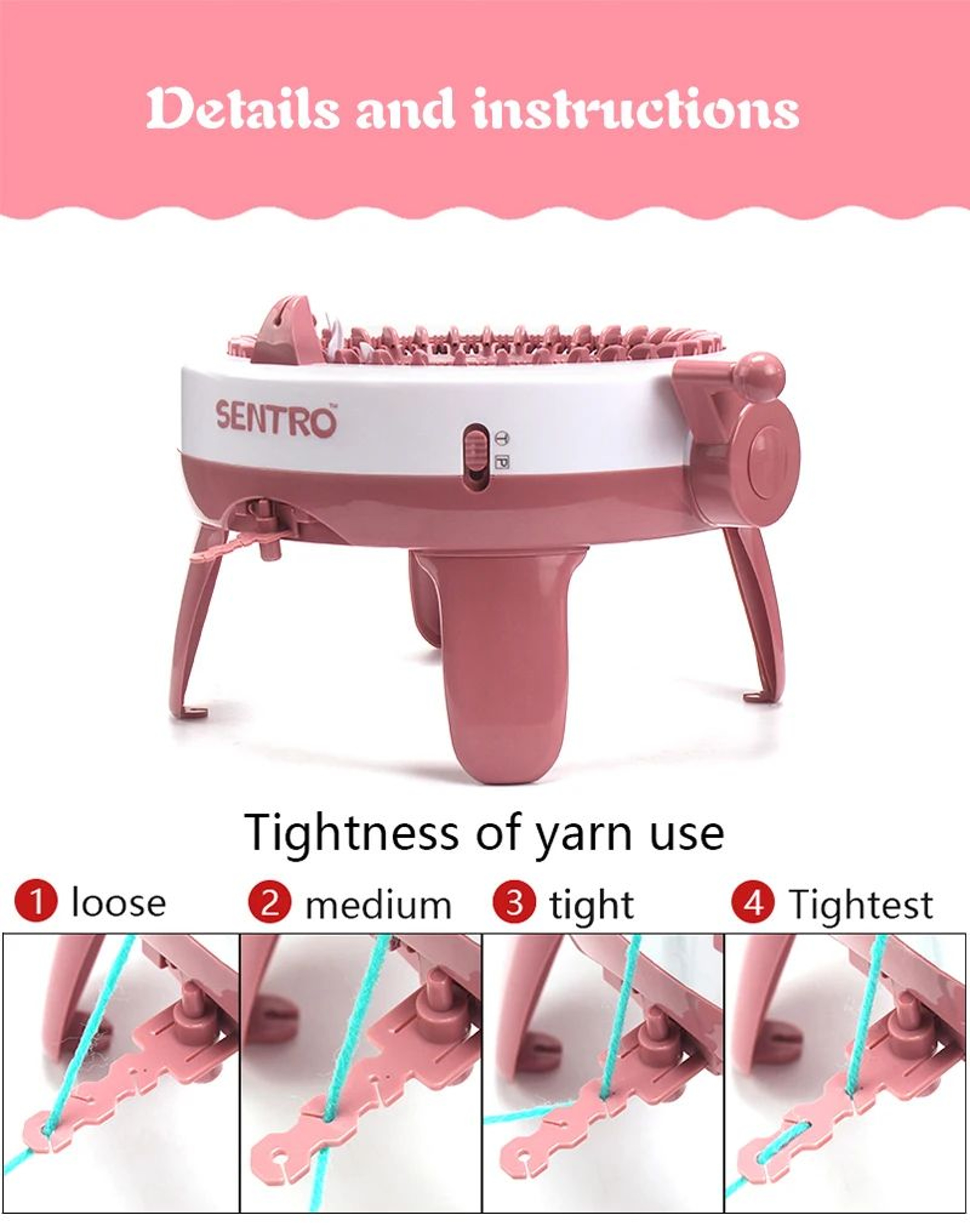 40Needle Hand Knitting Machine DIY Knitting Loom 7