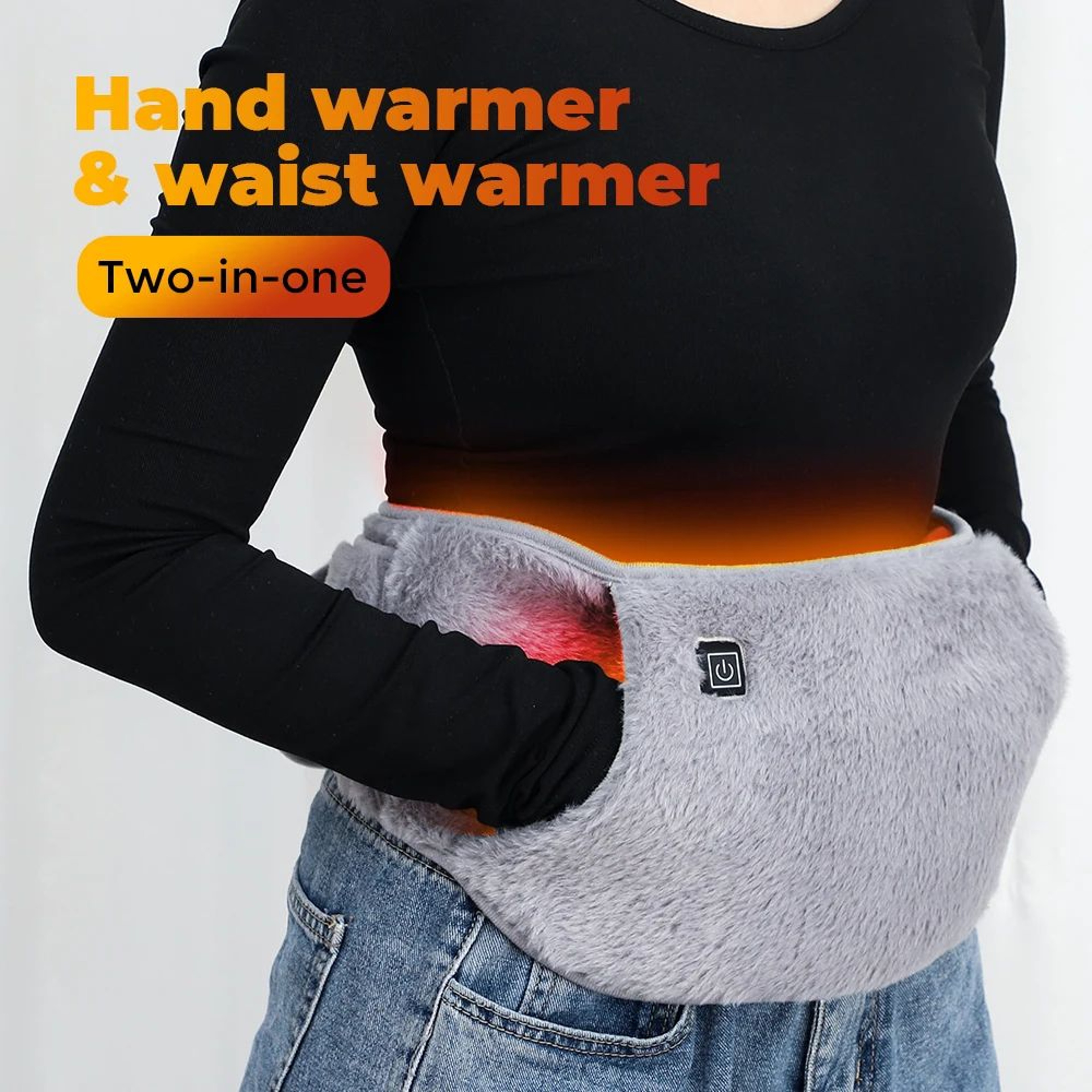 USB Electric Heating Waist Belt Hot Compress Warmer 2