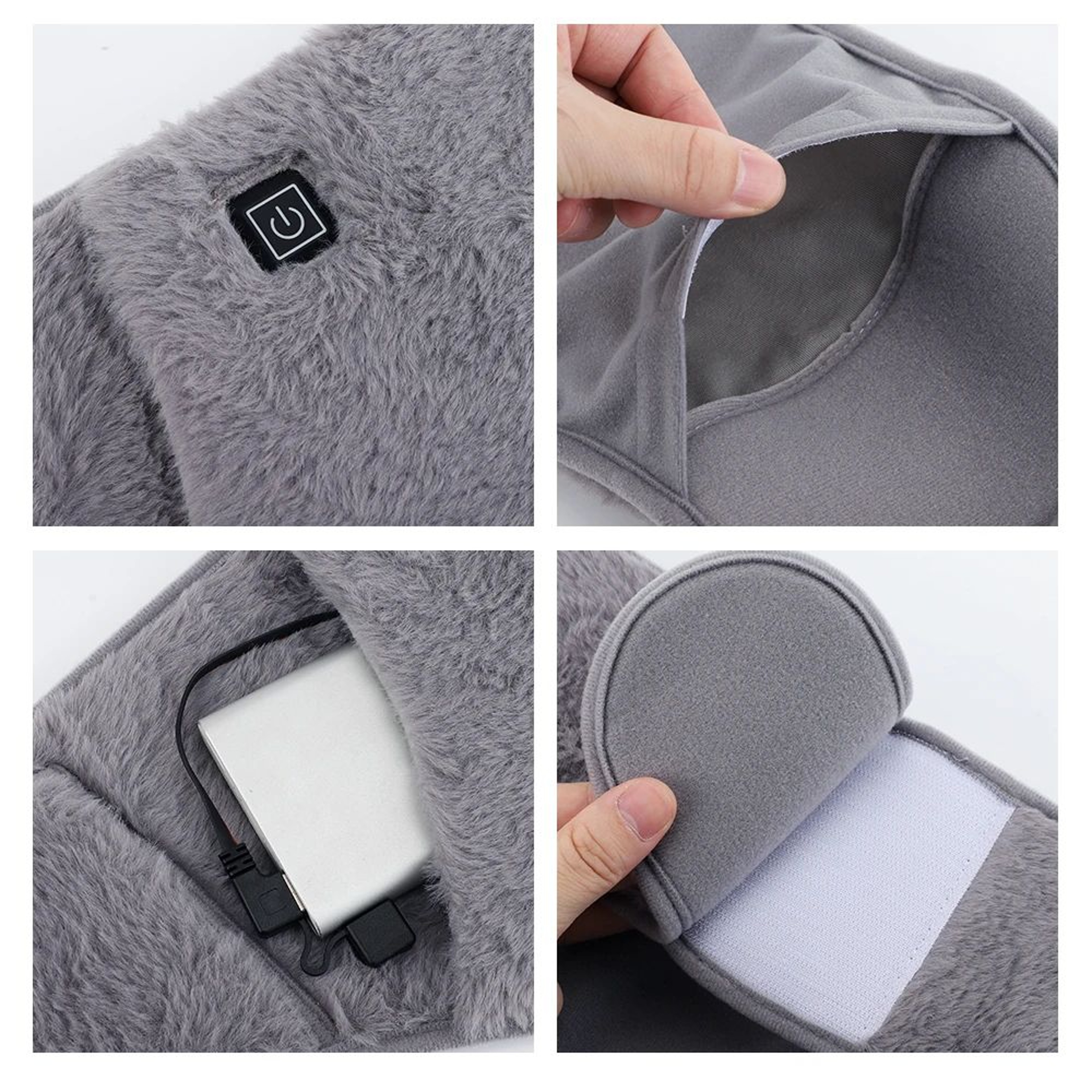 USB Electric Heating Waist Belt Hot Compress Warmer 8