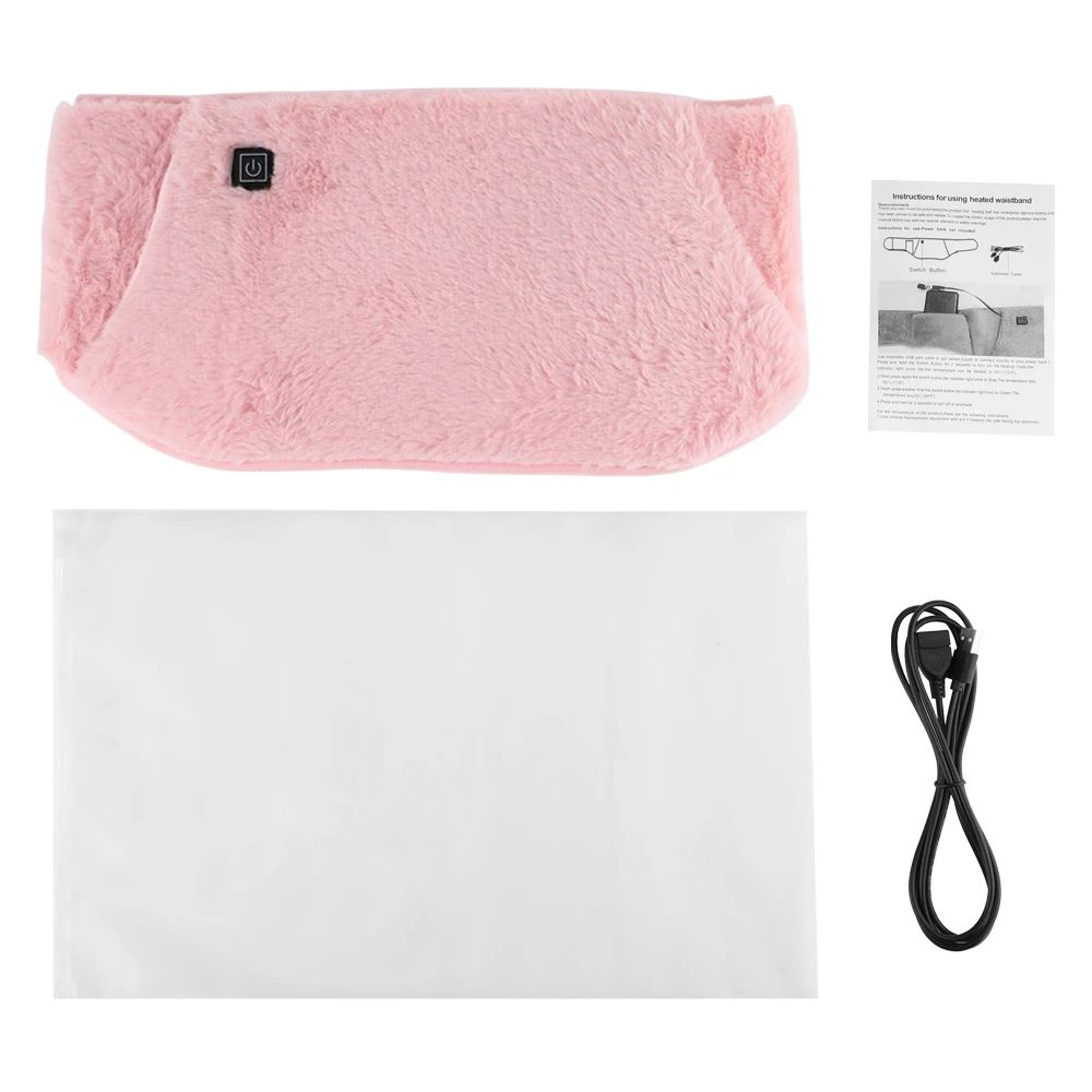 USB Electric Heating Waist Belt Hot Compress Warmer 11