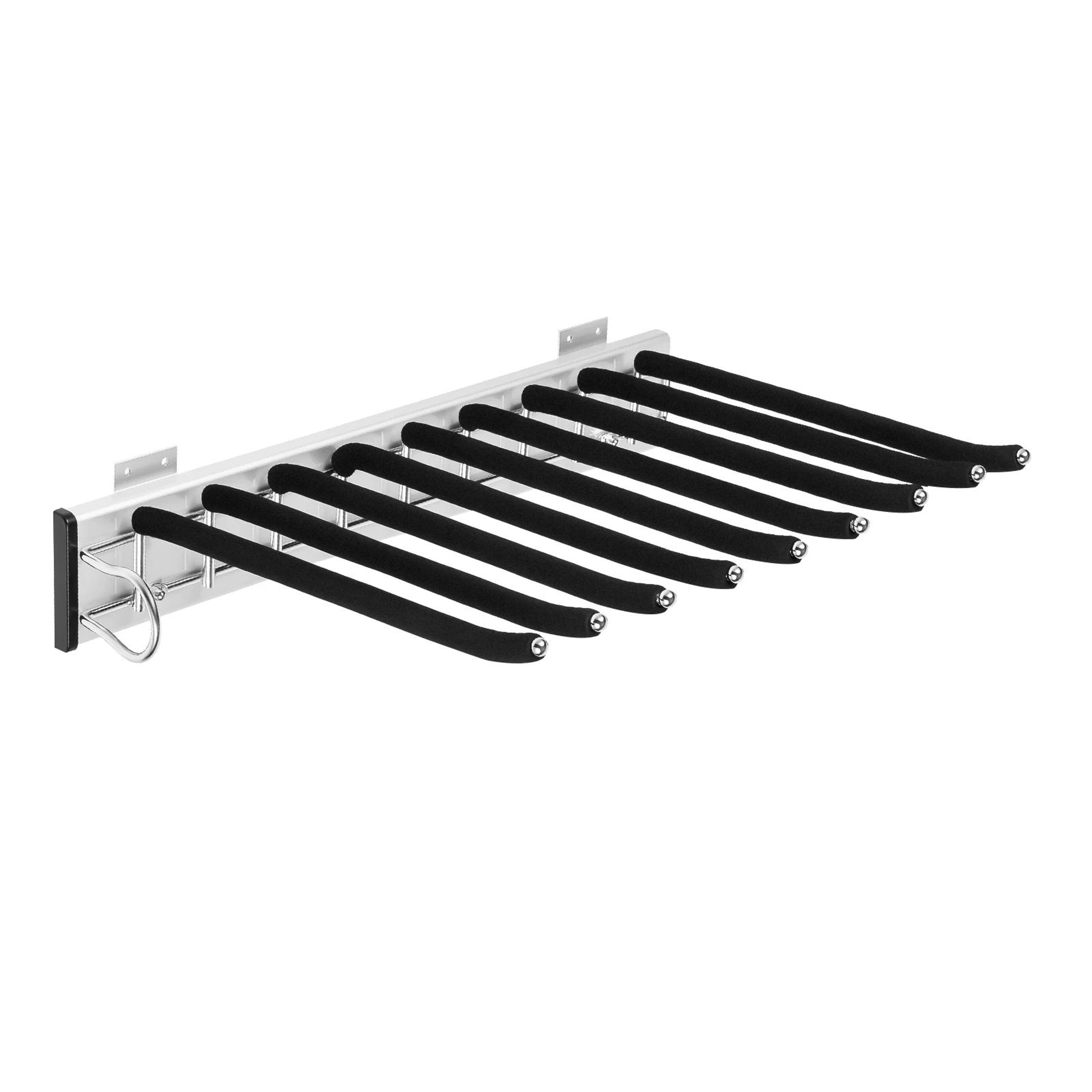 PullOut 9Arm Wardrobe Trousers Rack Closet Organizer 14