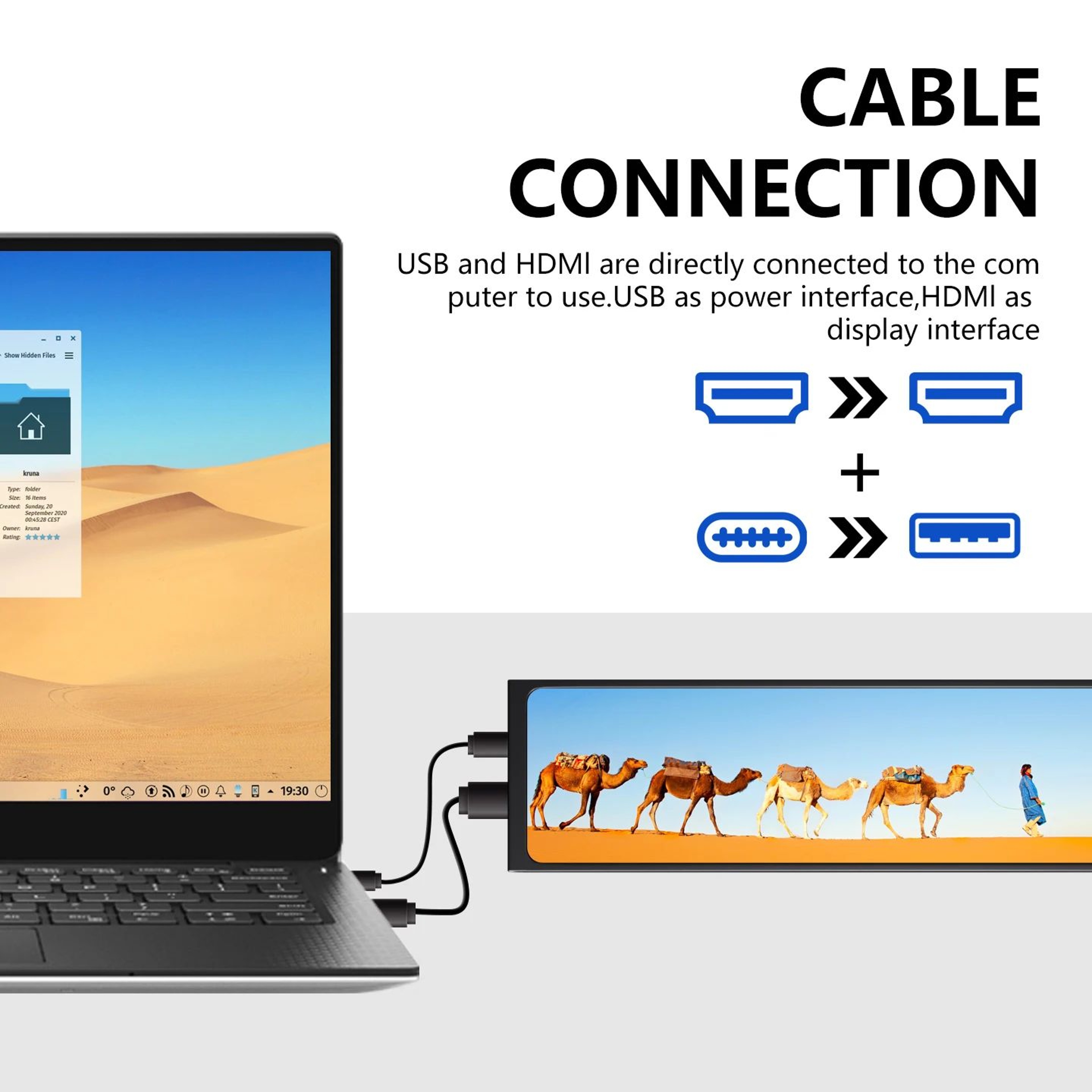 113 Inch Portable IPS Monitor With HDMI And USBC 4