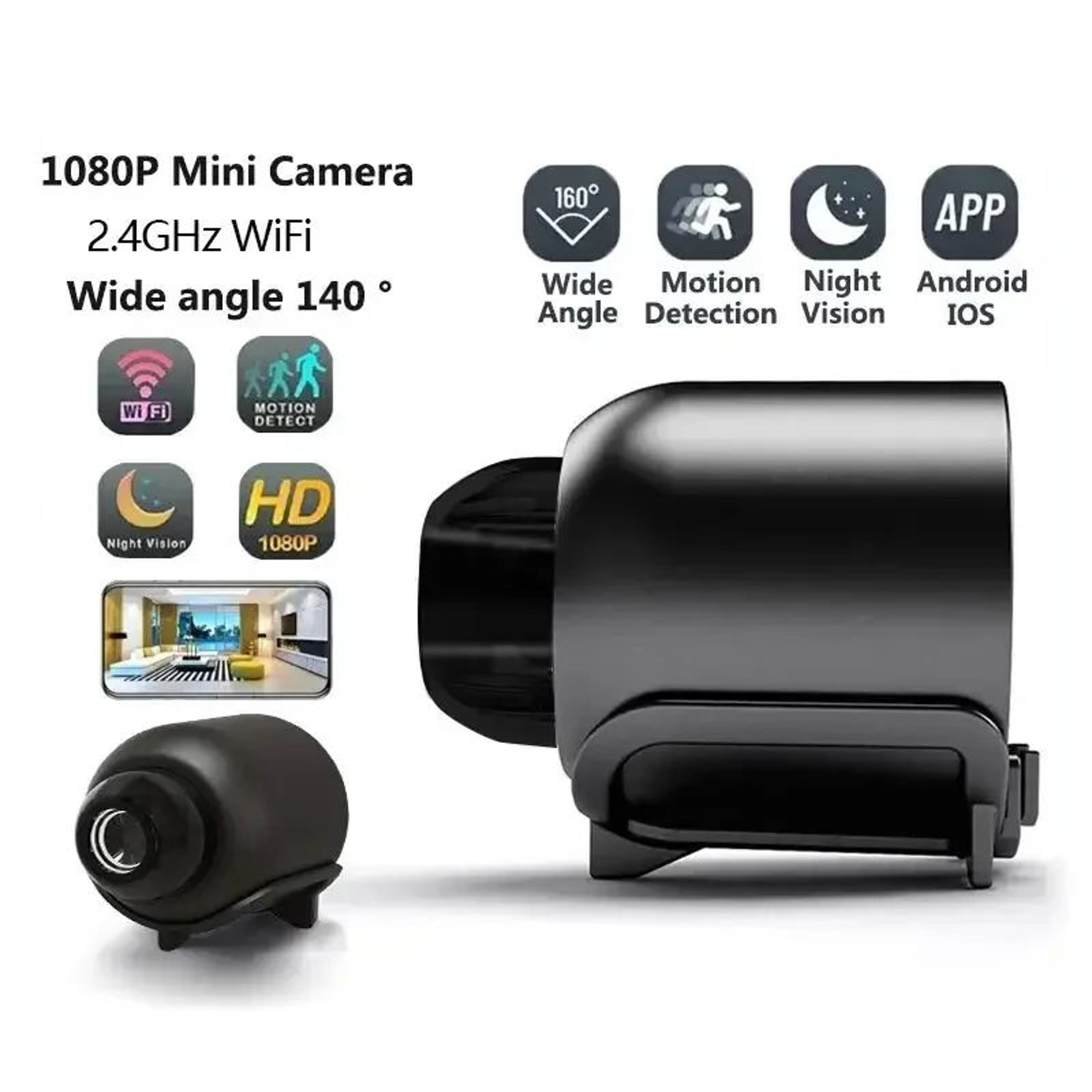 X5 Mini 1080P Wireless Night Vision Surveillance Camera 1