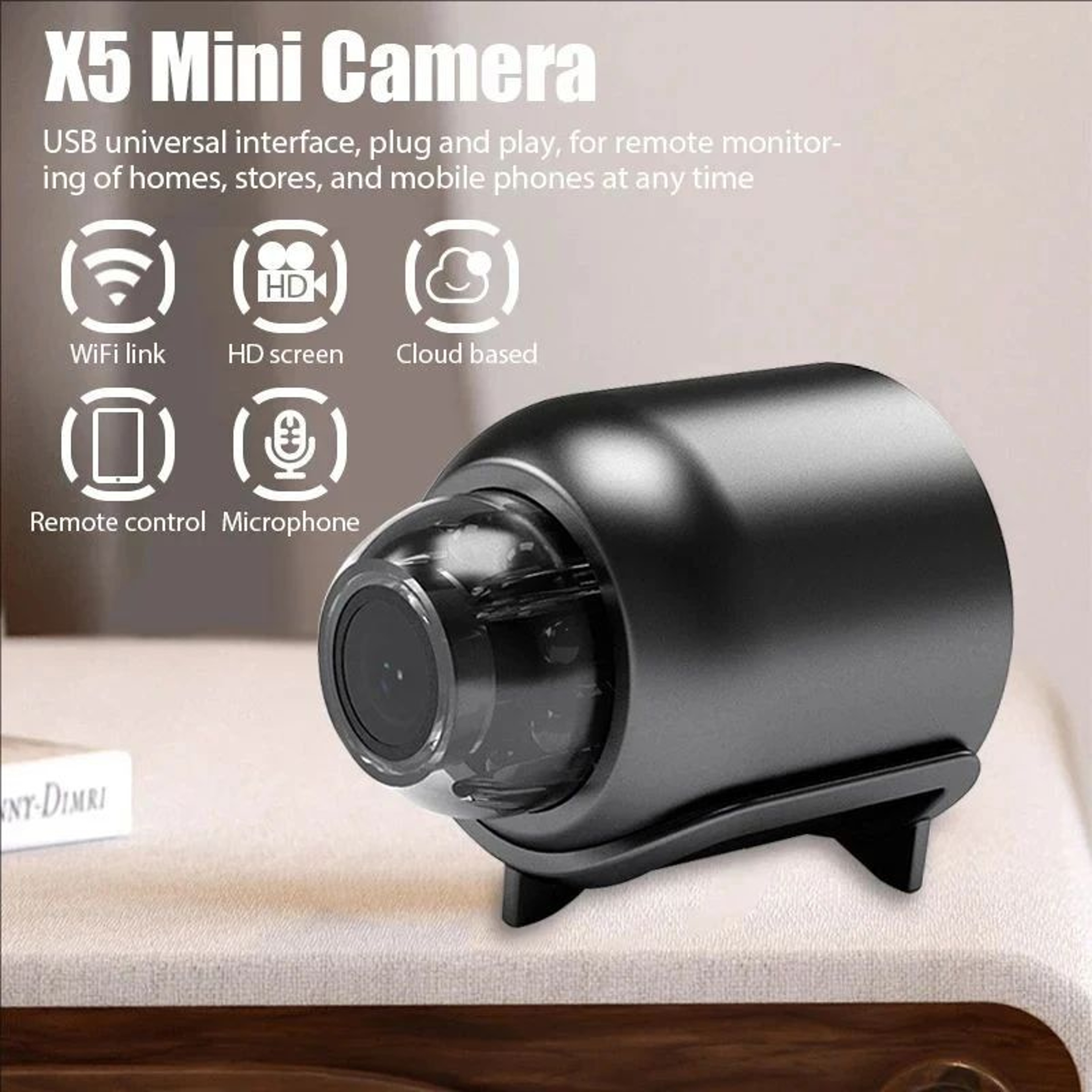 X5 Mini 1080P Wireless Night Vision Surveillance Camera 6
