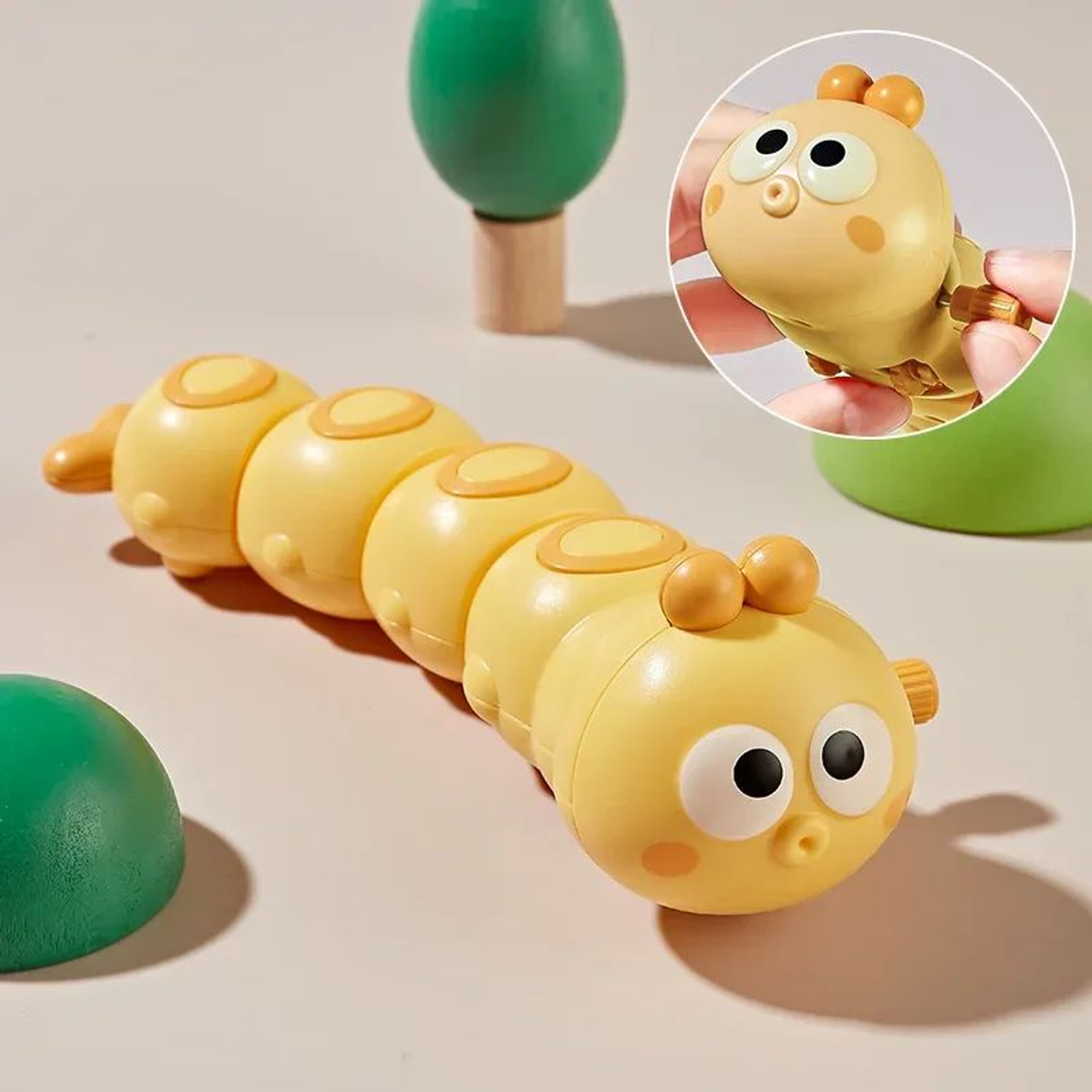 Cartoon Clockwork Caterpillar Crawling WindUp Toy 4