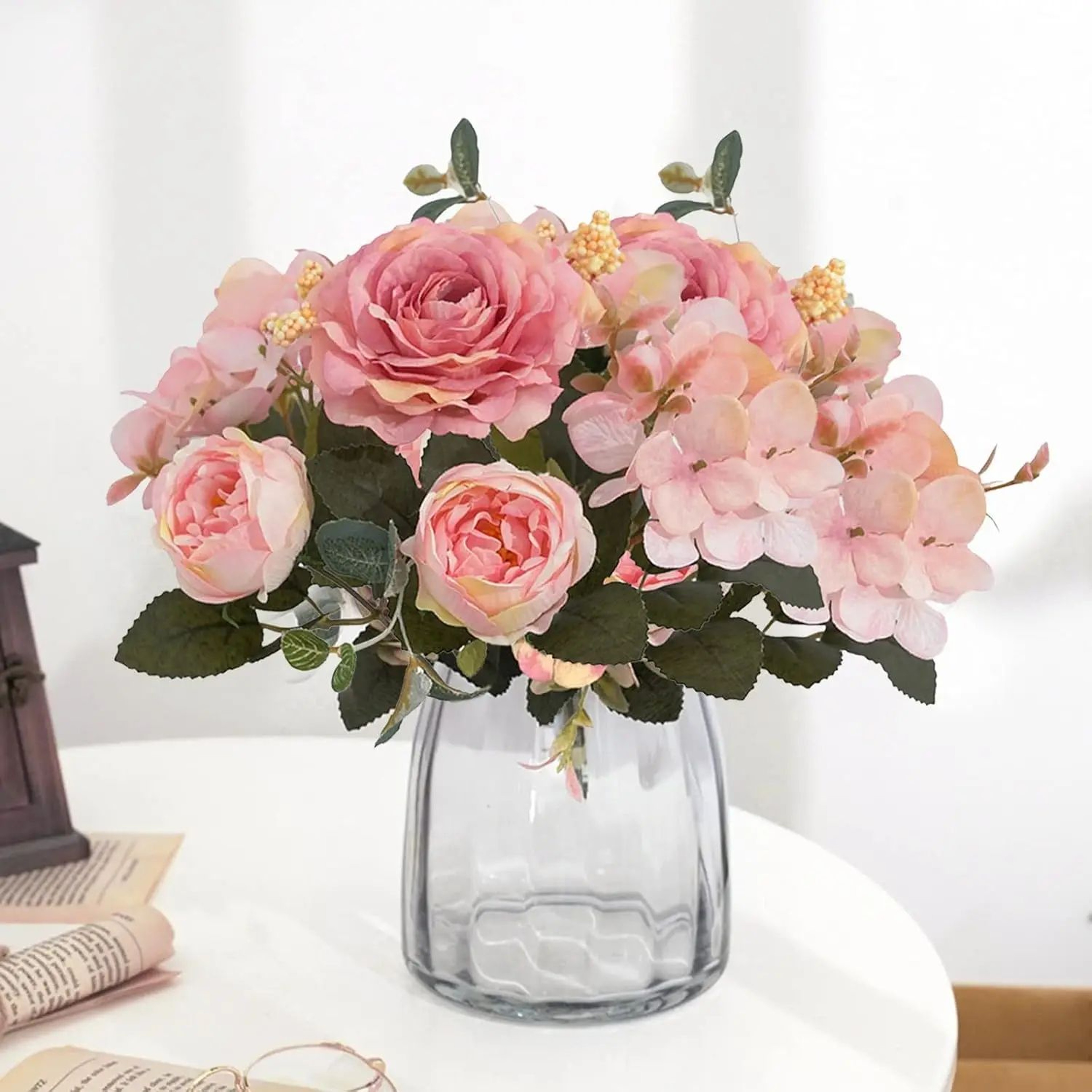Artificial Rose And Peony Flower Bouquet For Wedding And Home Decor 0