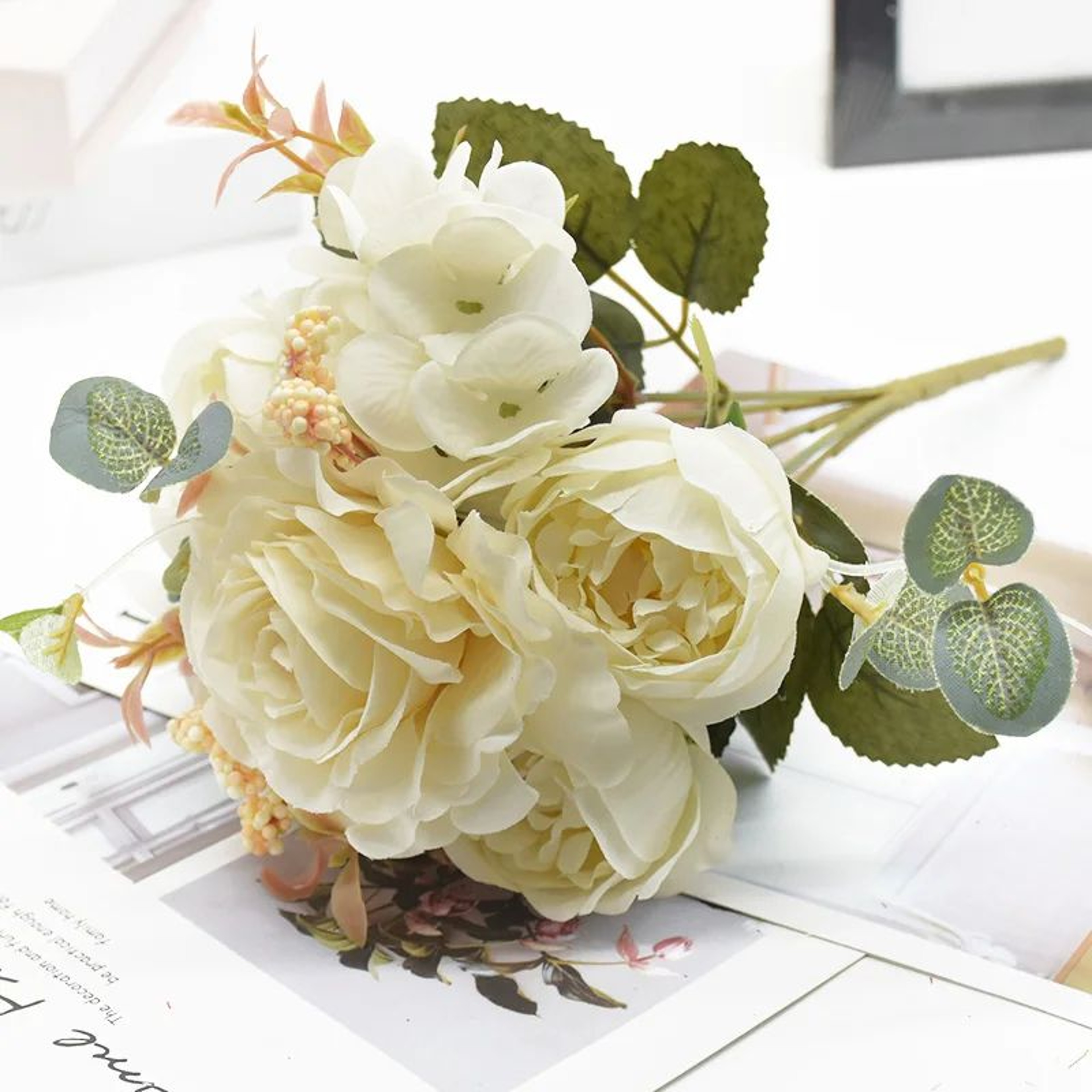 Artificial Rose And Peony Flower Bouquet For Wedding And Home Decor 10
