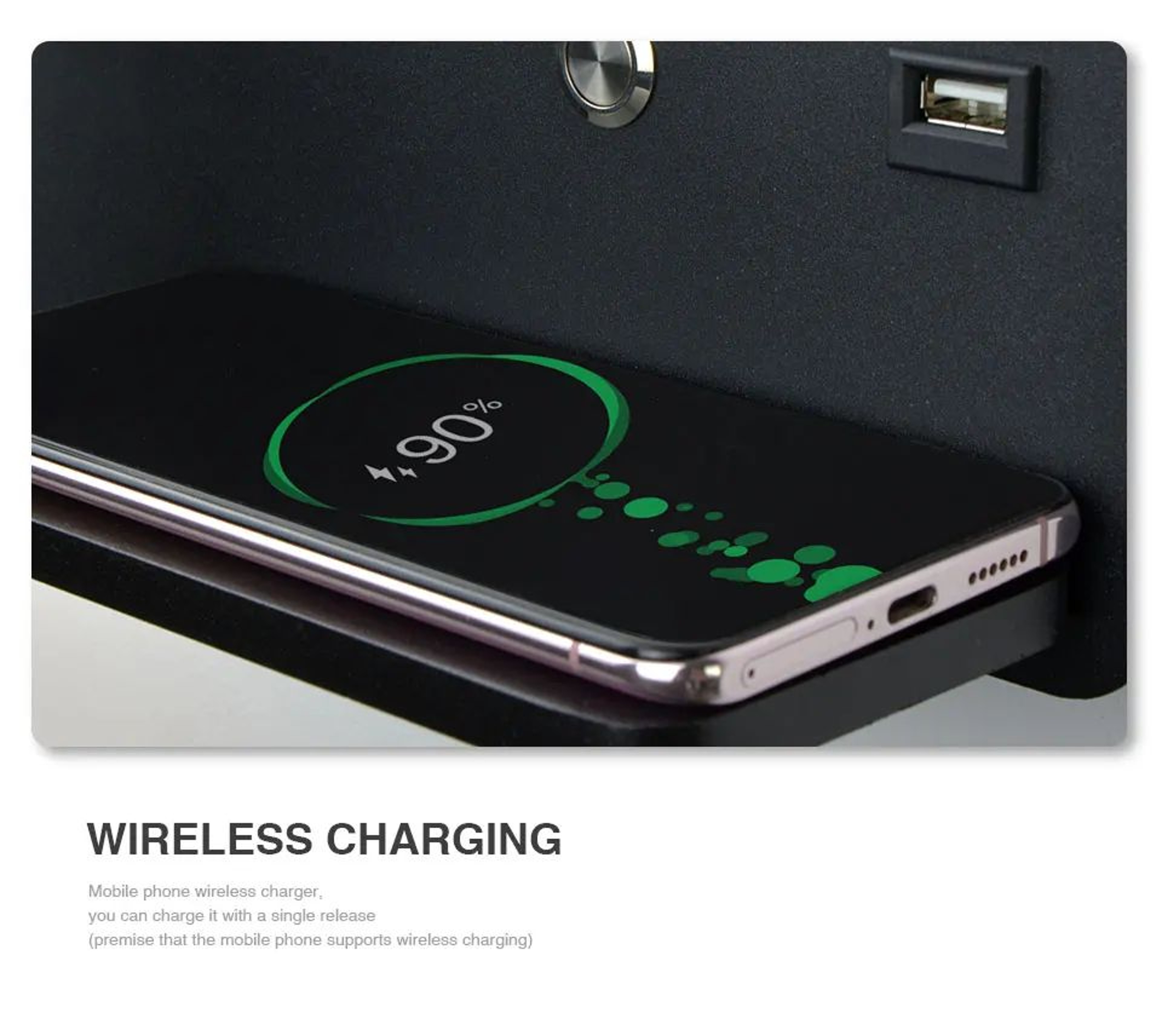 Nordic USB And Wireless Charging LED Wall Lamp 5 W 11