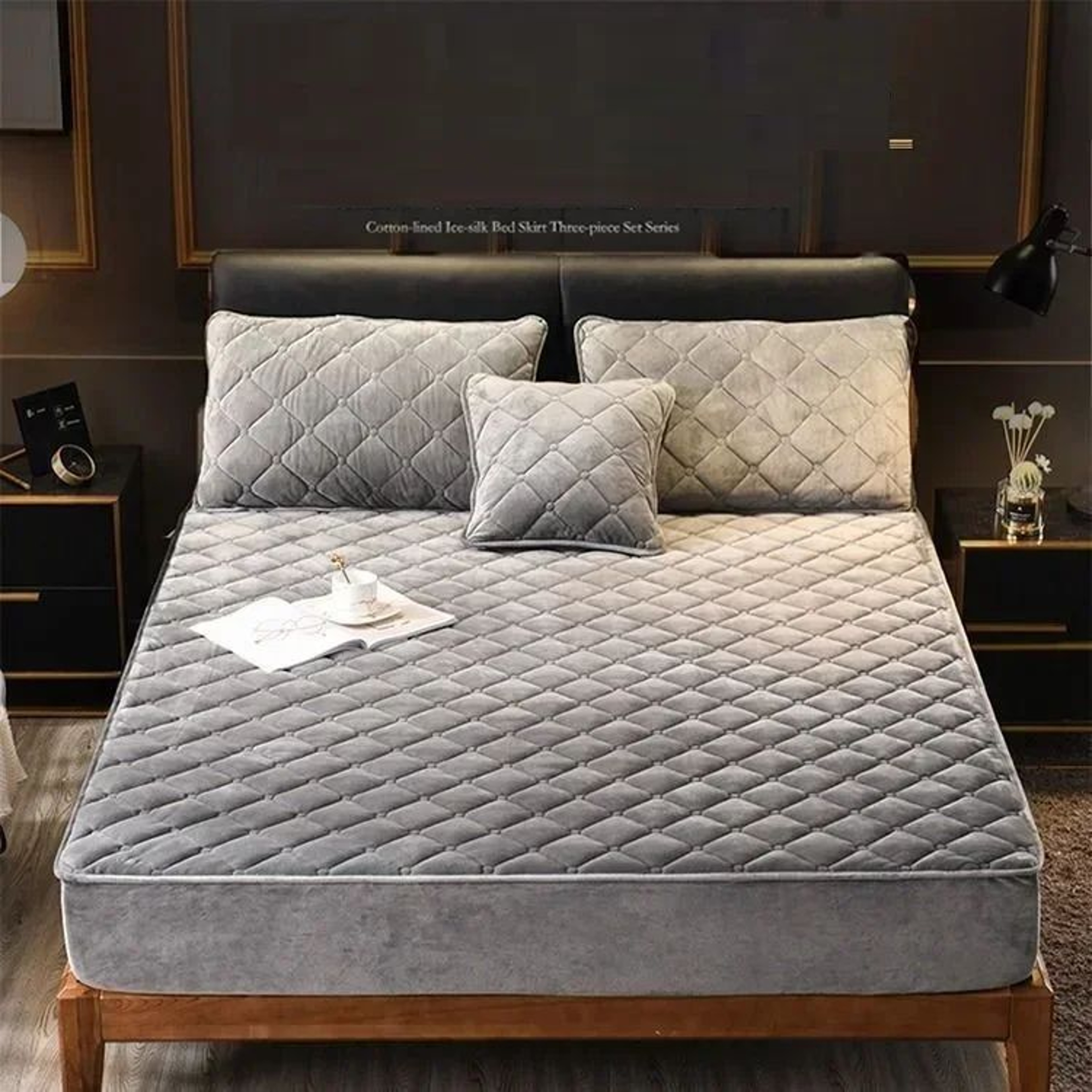 Plush Thickened Crystal Velvet Quilted Mattress Cover 12