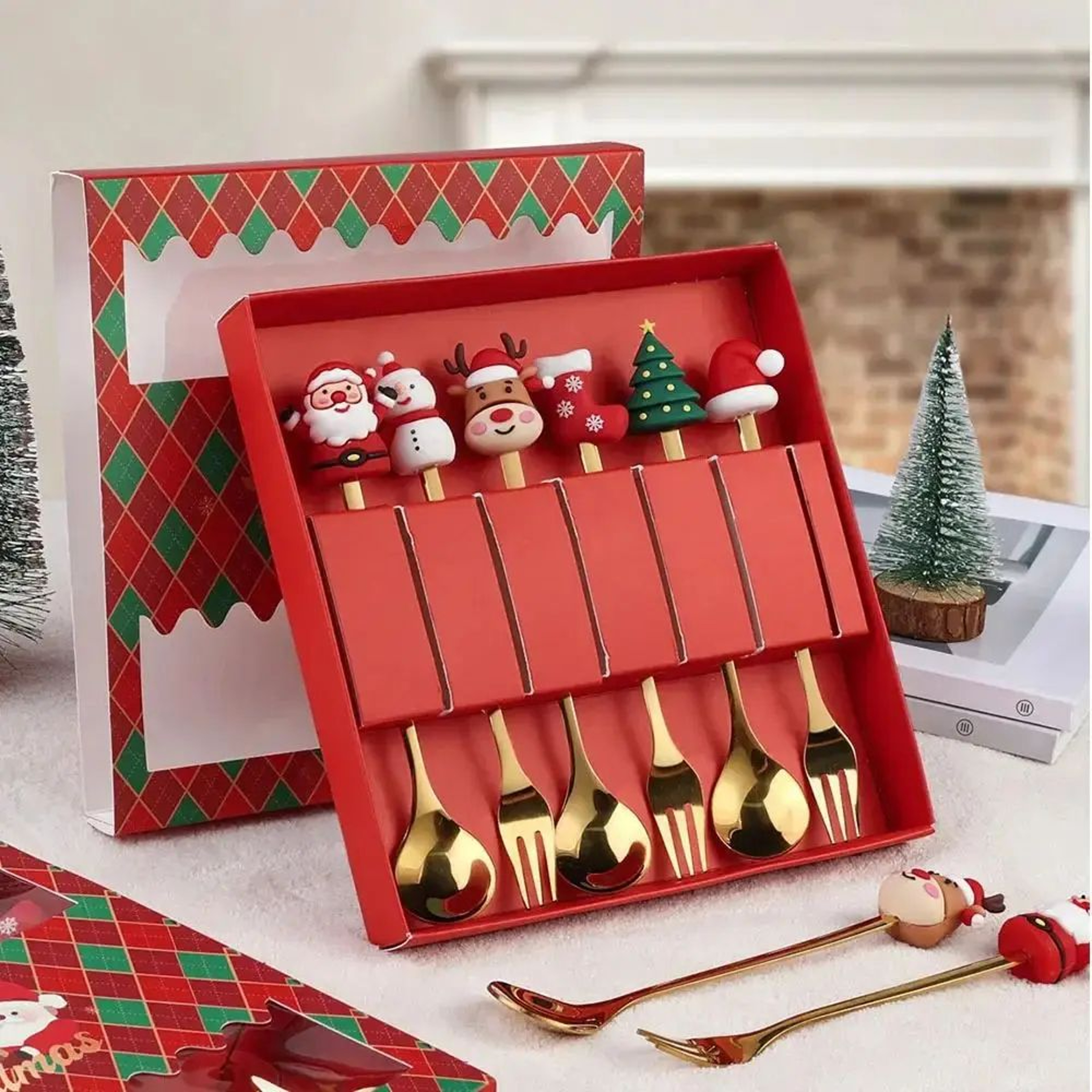 Christmas Themed Stainless Steel Cutlery Set 1
