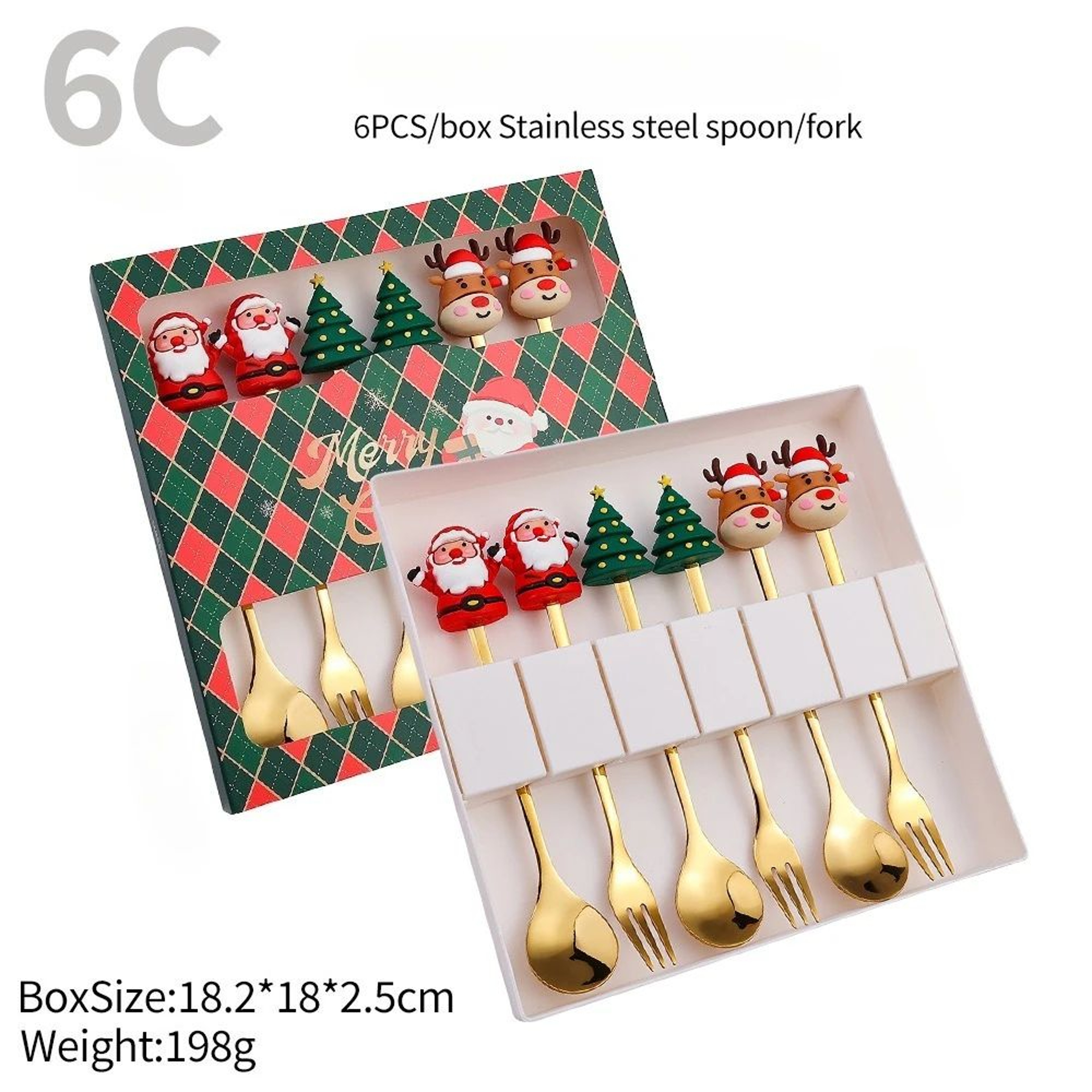 Christmas Themed Stainless Steel Cutlery Set 14