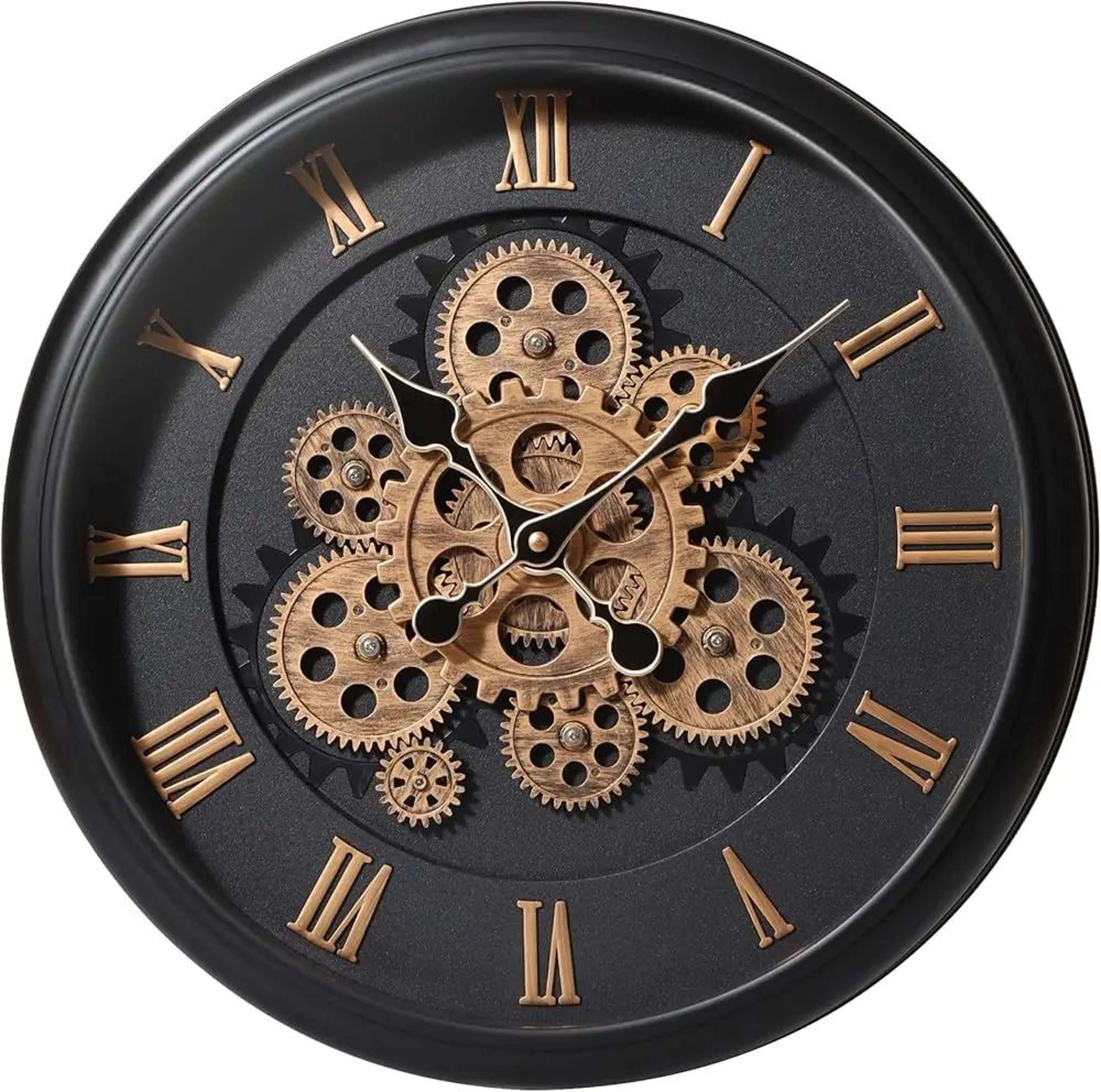 Industrial Moving Gear Wall Clock 16 Inch Battery Operated 5