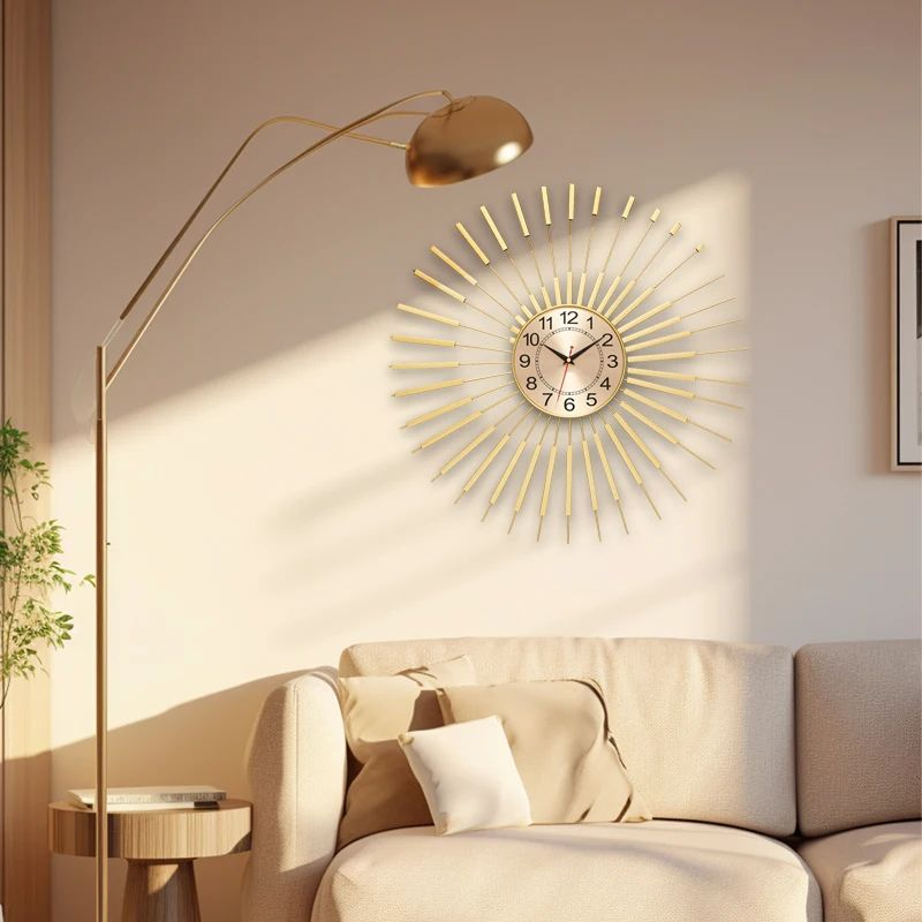 Retro Metal Gold Luxury Silent Wall Clock 3