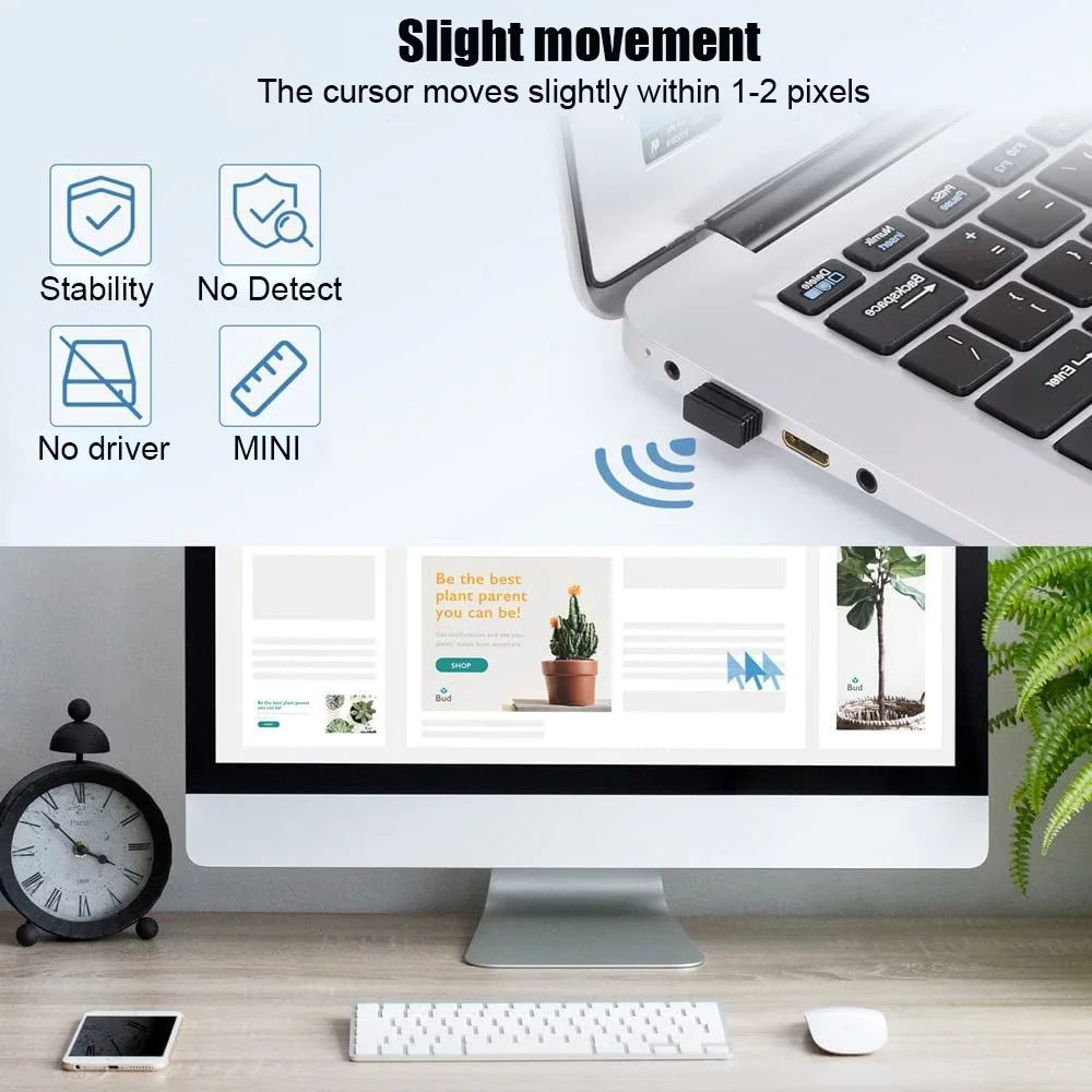 USB Mouse Jigglers Automatic Computer Movement Tool 3
