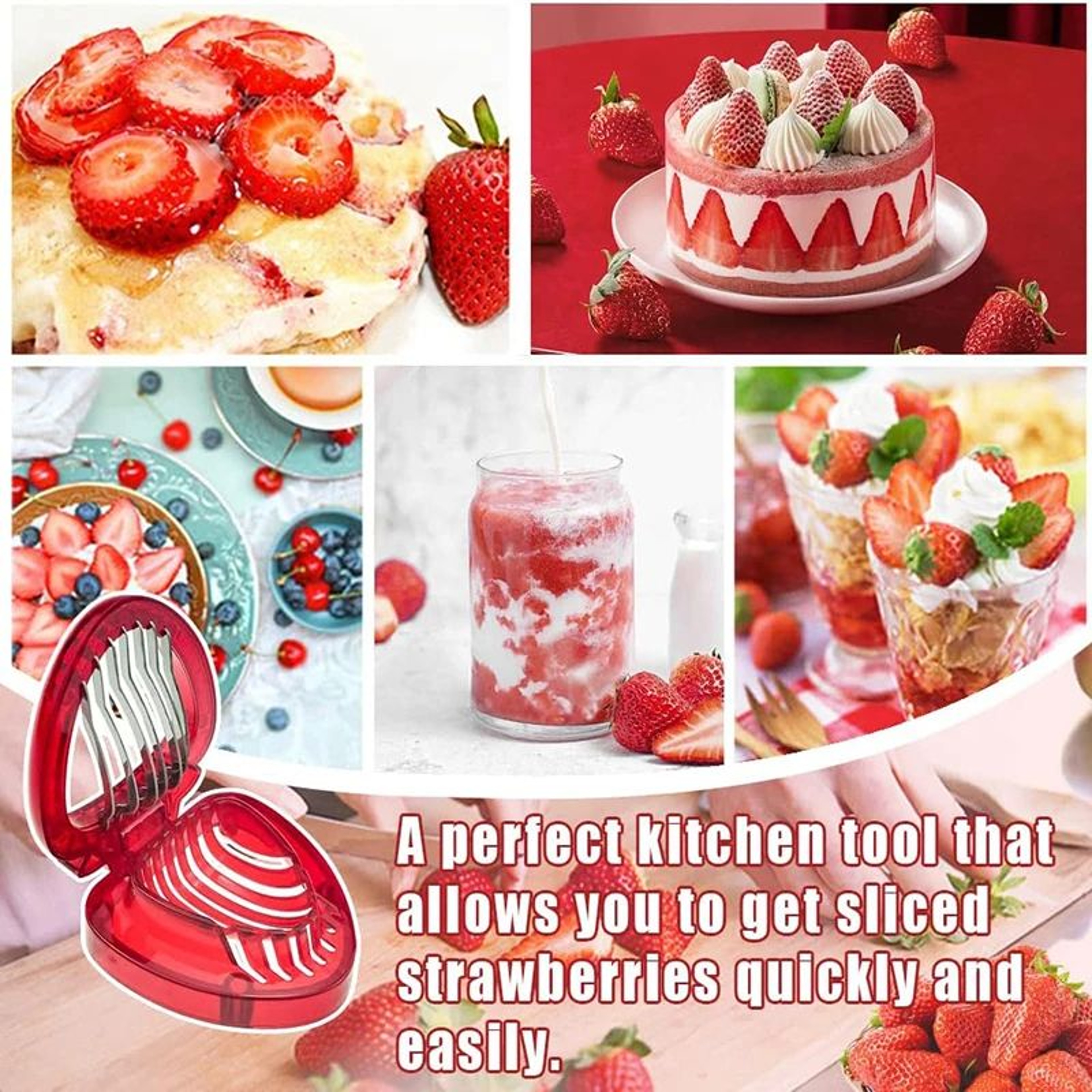 Stainless Steel Strawberry  Fruit Slicer 3
