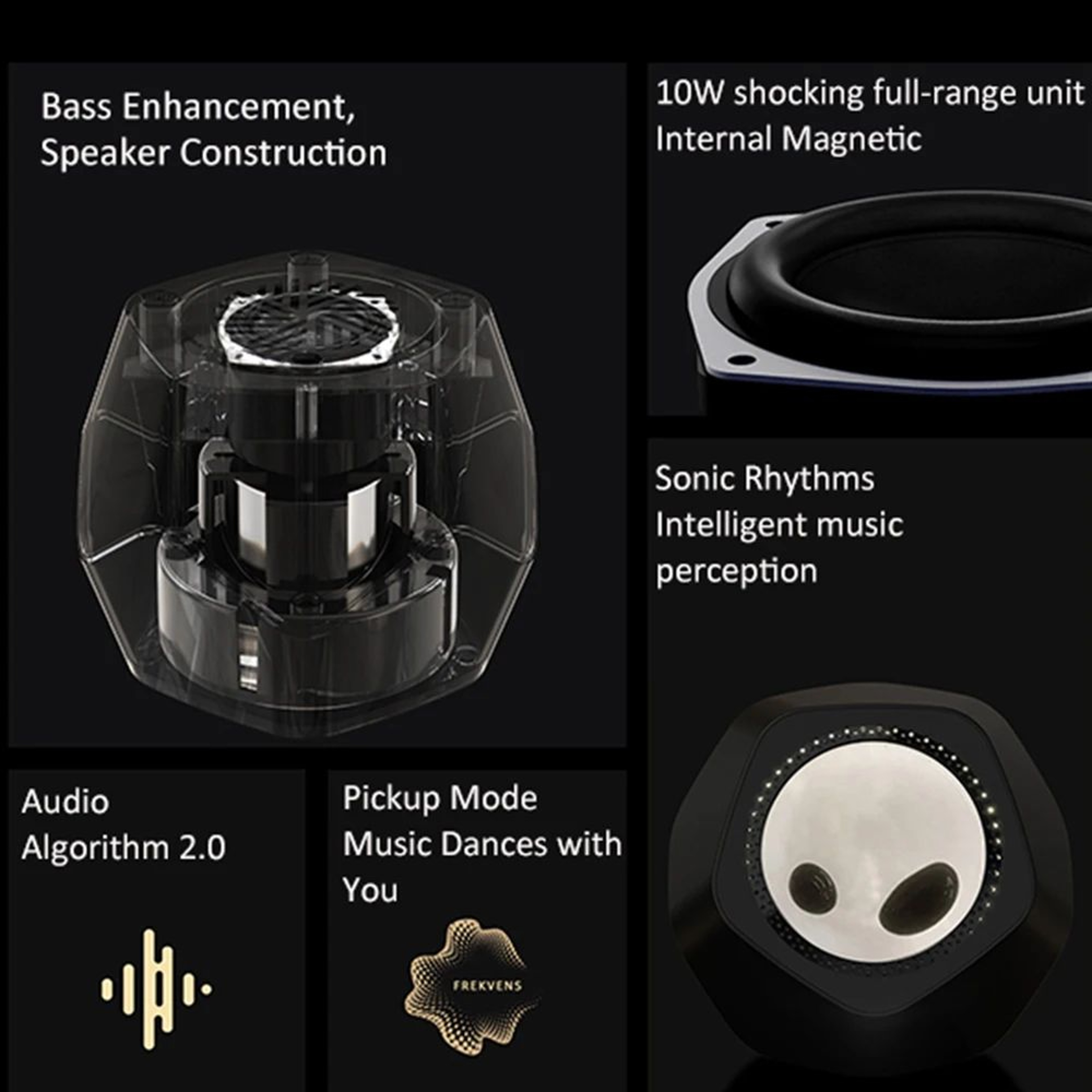 Magnetic Fluid Desktop Bluetooth Speaker  Rhythm Lamp 3