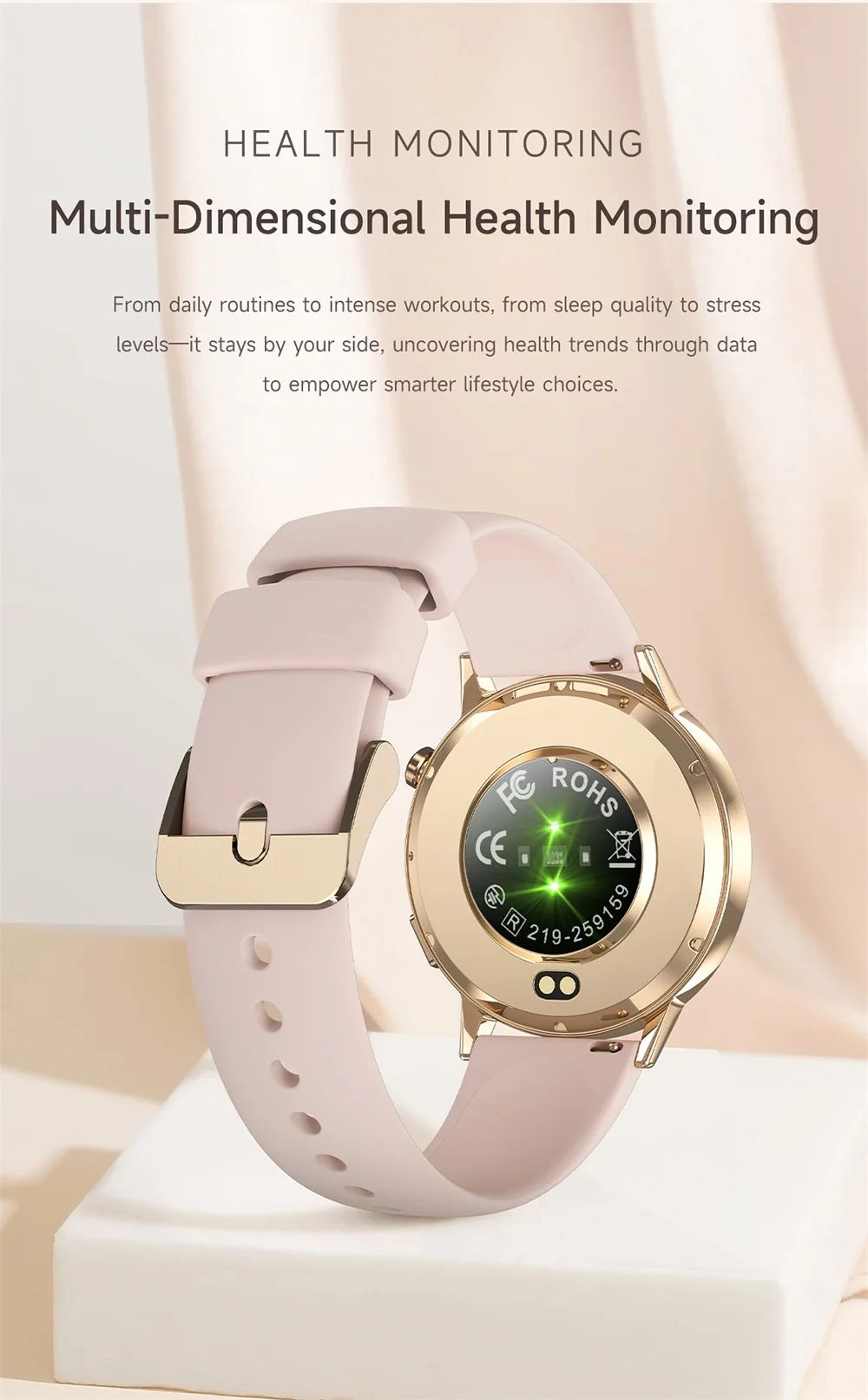 Women AMOLED Bluetooth Calling Smartwatch With Flashlight 12