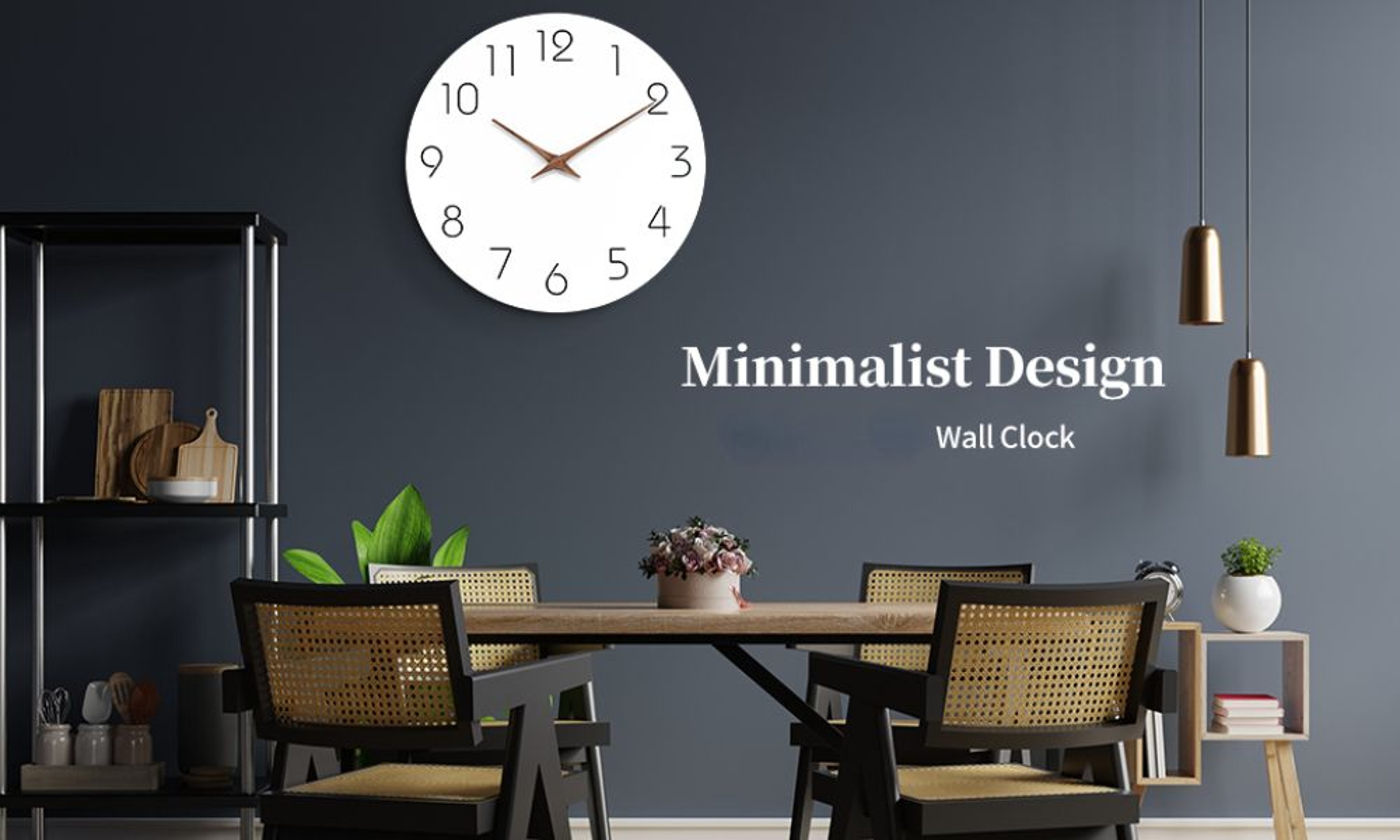 12 Inch Silent Wooden Minimalist Wall Clock 8