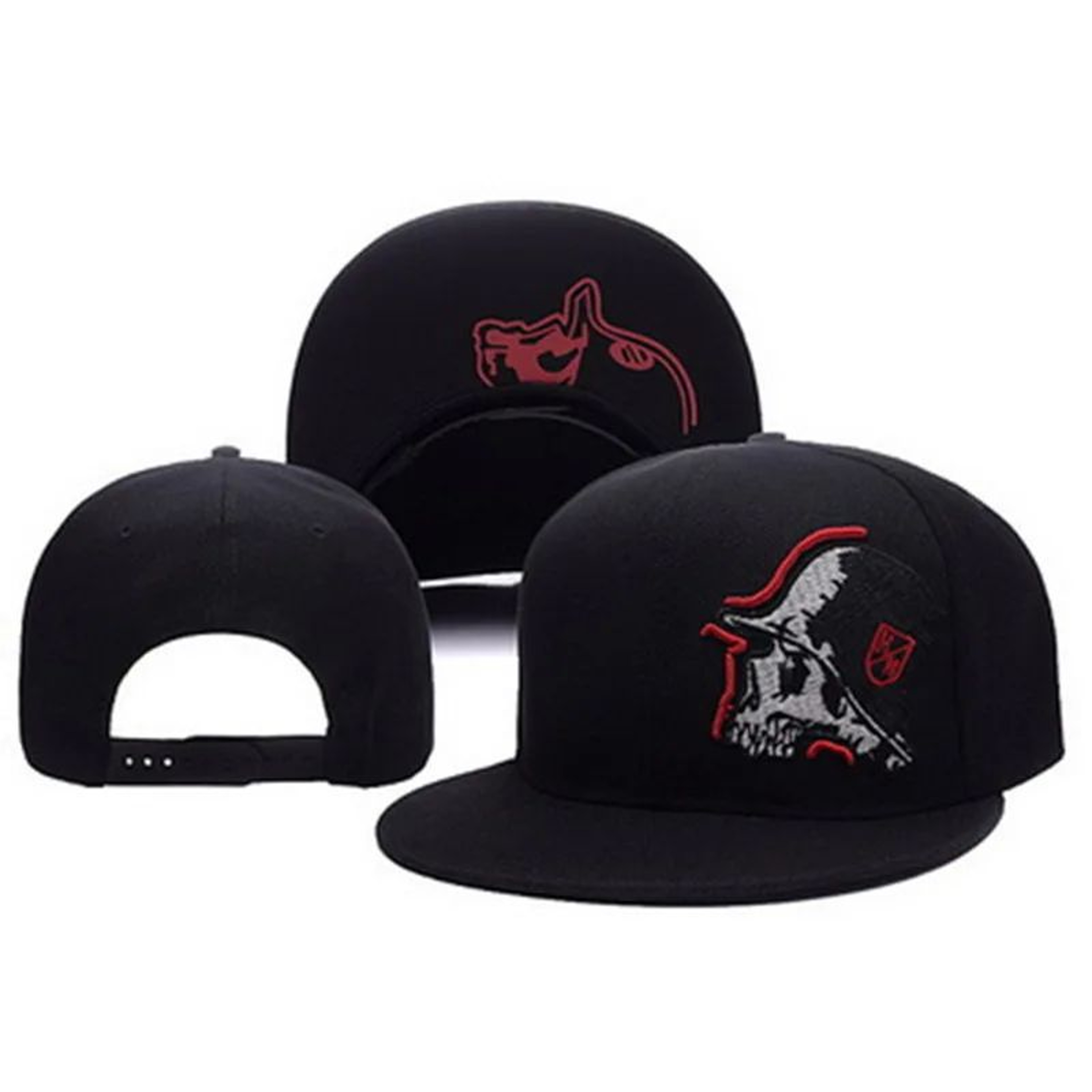 Skeleton Hand Flat Bill Snapback Baseball Cap 0